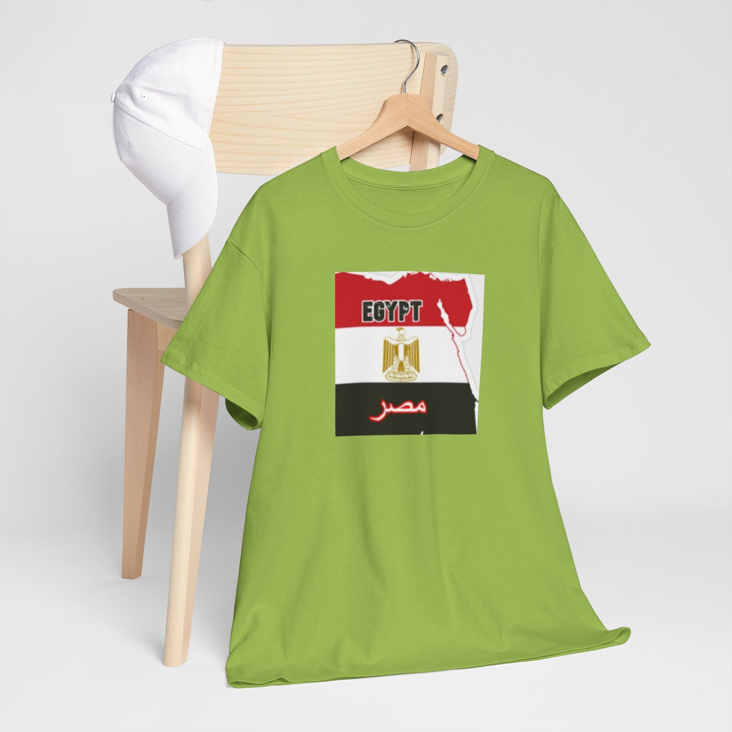 Unisex Heavy Cotton Tee -- Egypt flag and map