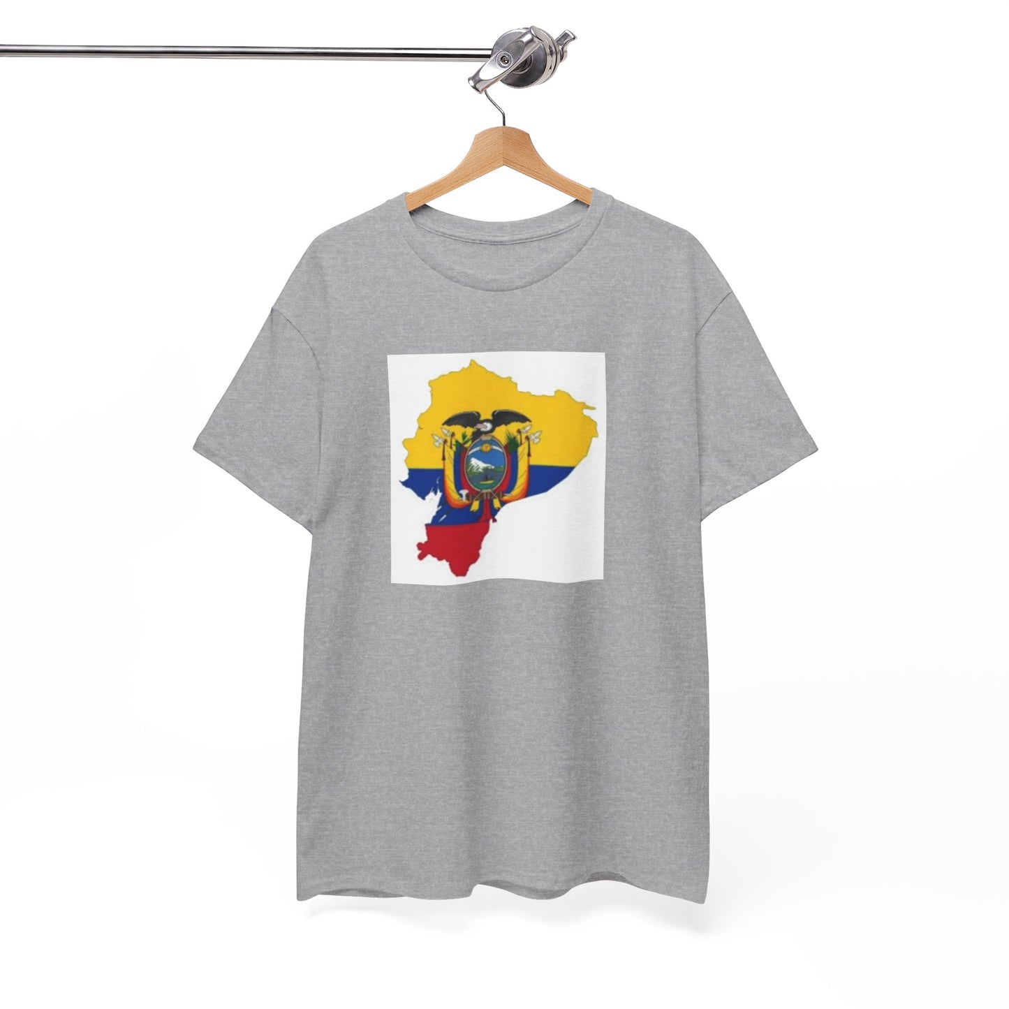 Unisex Heavy Cotton Tee -- Ecuador flag and map
