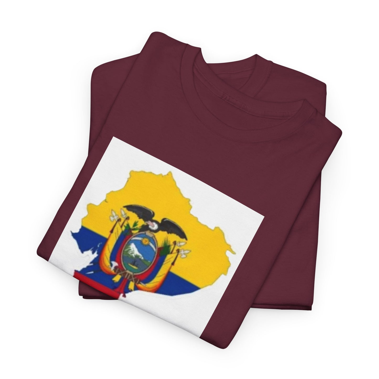 Unisex Heavy Cotton Tee -- Ecuador flag and map