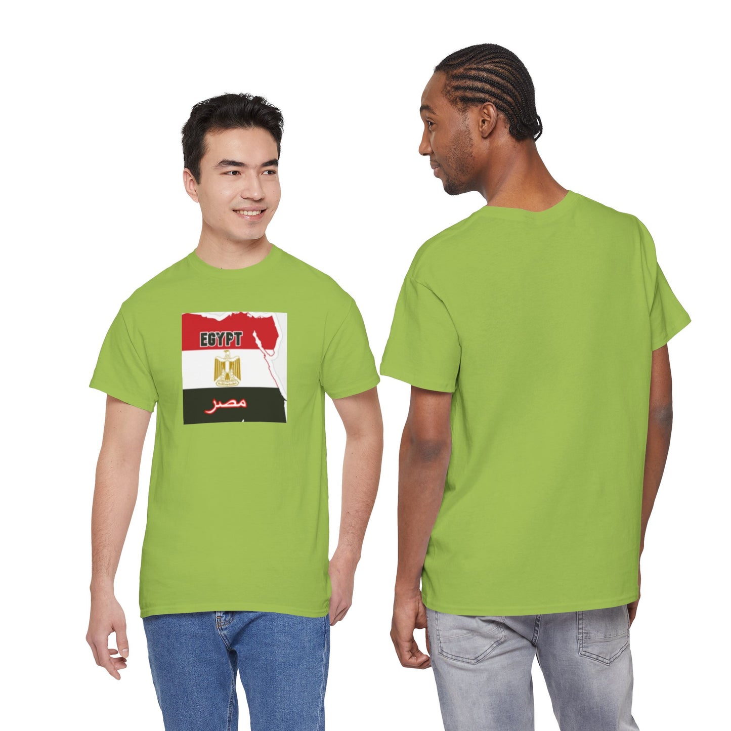 Unisex Heavy Cotton Tee -- Egypt flag and map