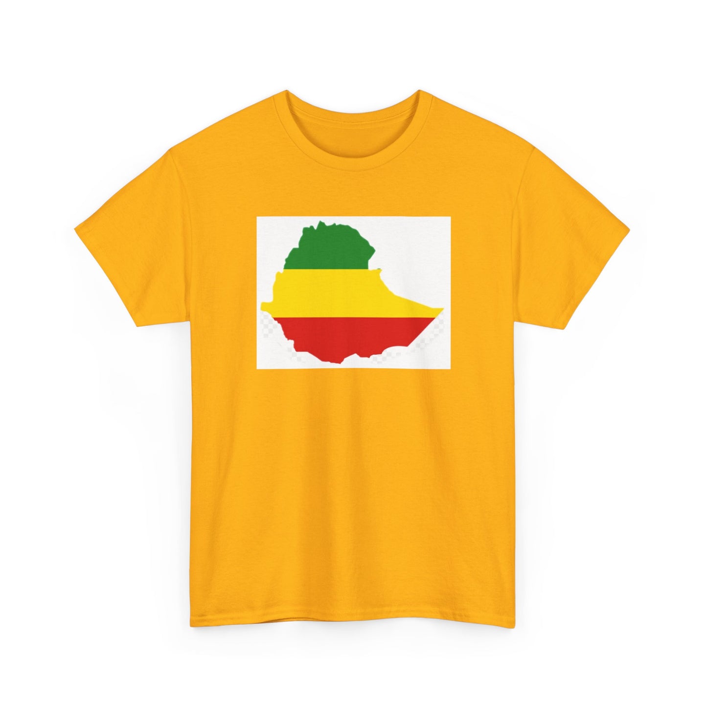 Unisex Heavy Cotton Tee -- Ethiopia flag and map
