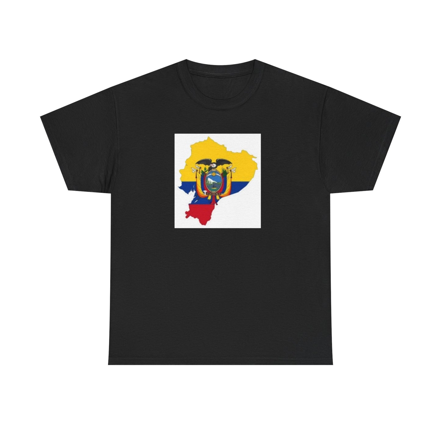 Unisex Heavy Cotton Tee -- Ecuador flag and map