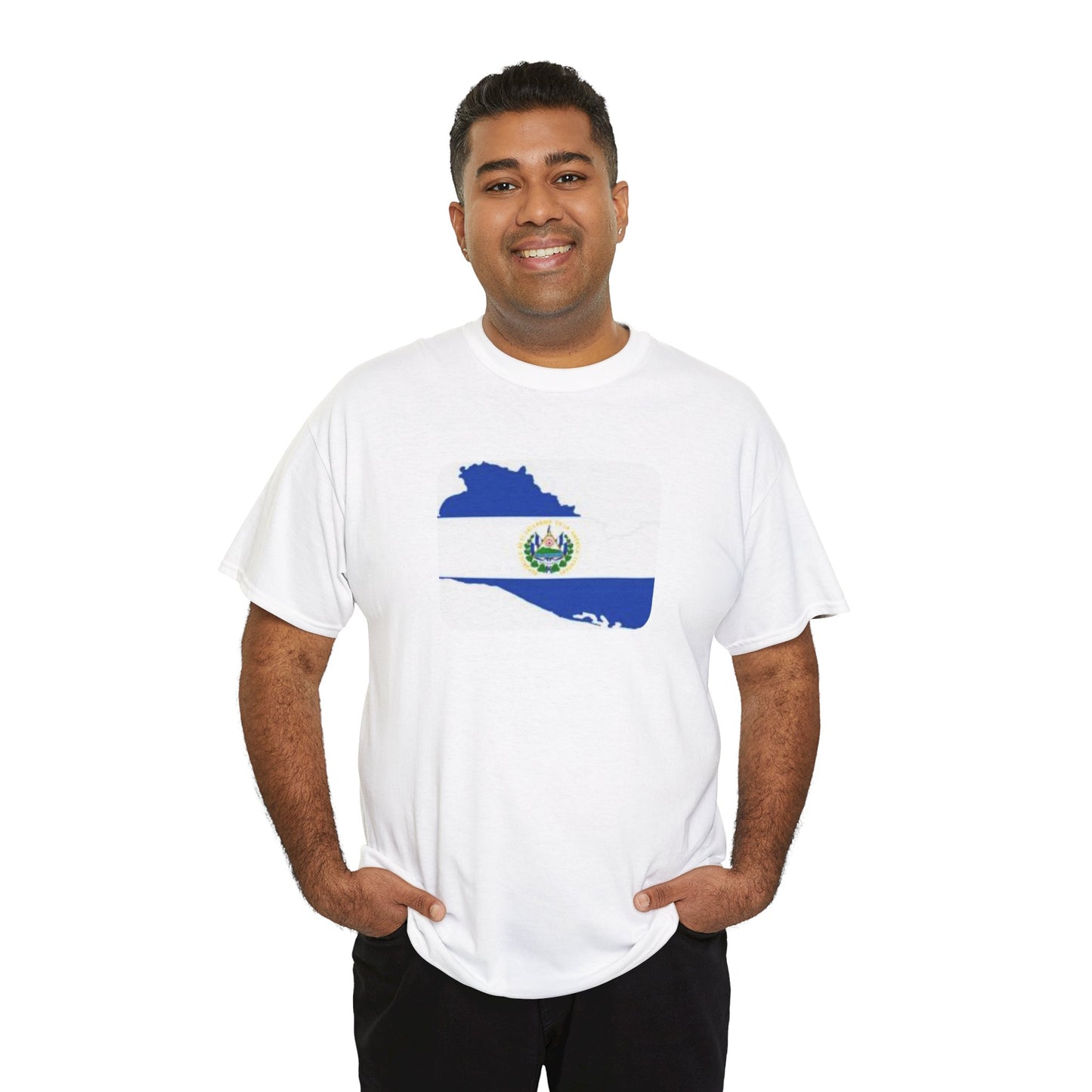 Unisex Heavy Cotton Tee -- el Salvador flag and map