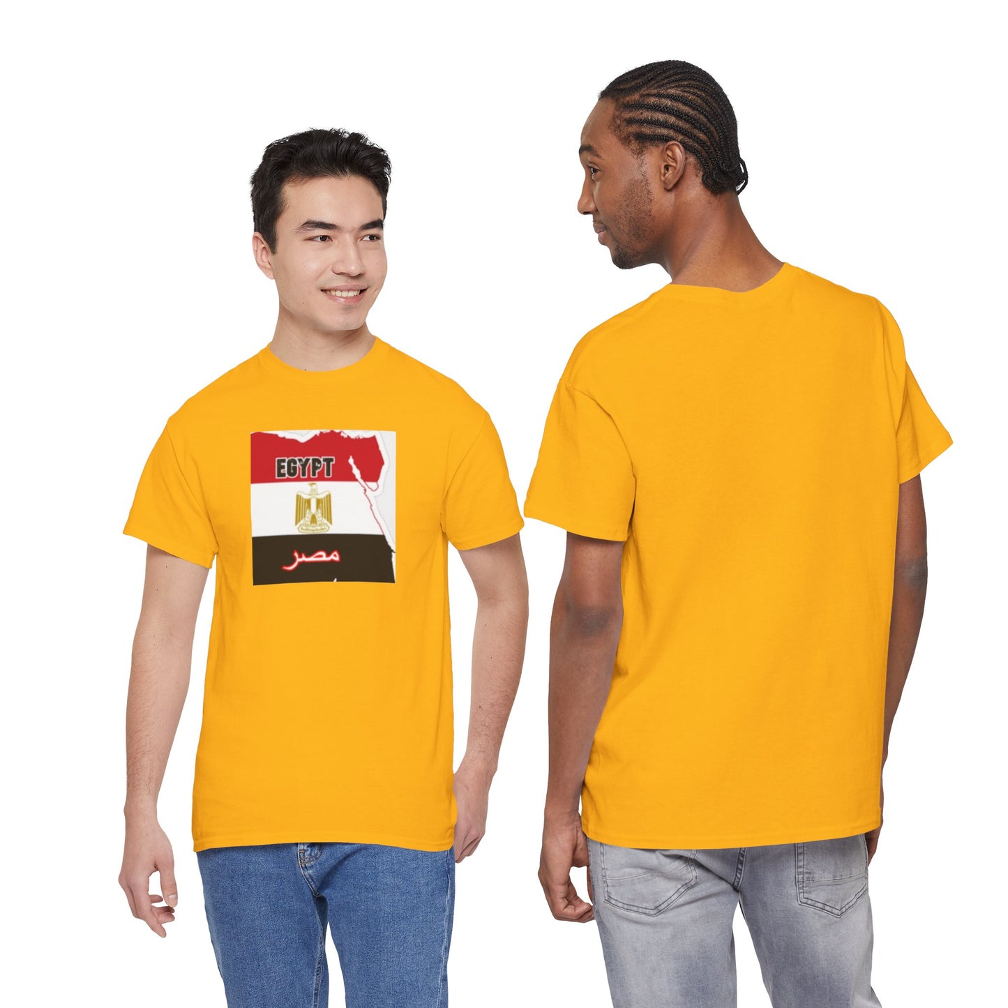 Unisex Heavy Cotton Tee -- Egypt flag and map