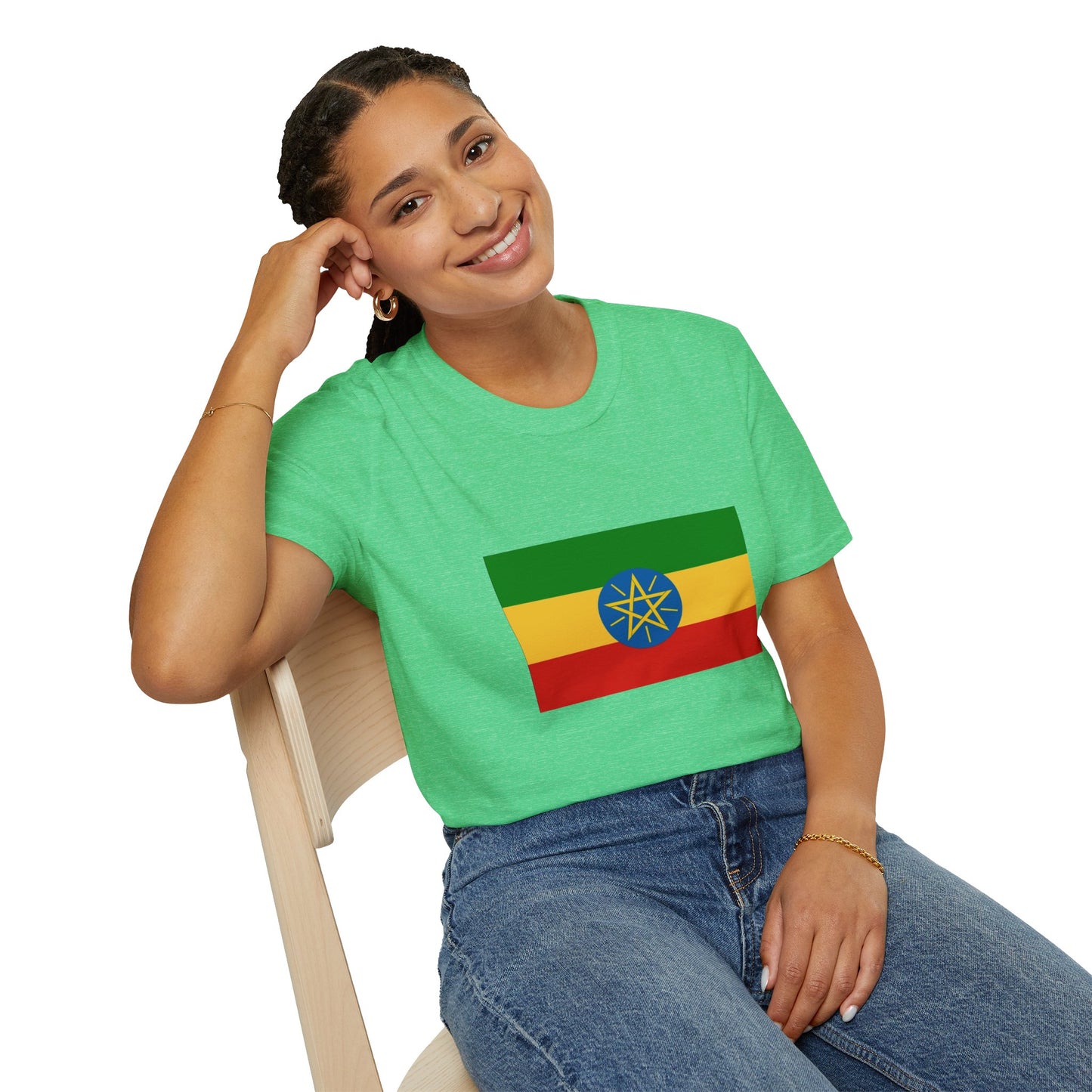 Unisex Softstyle T-Shirt -- Ethiopia Federal Flag