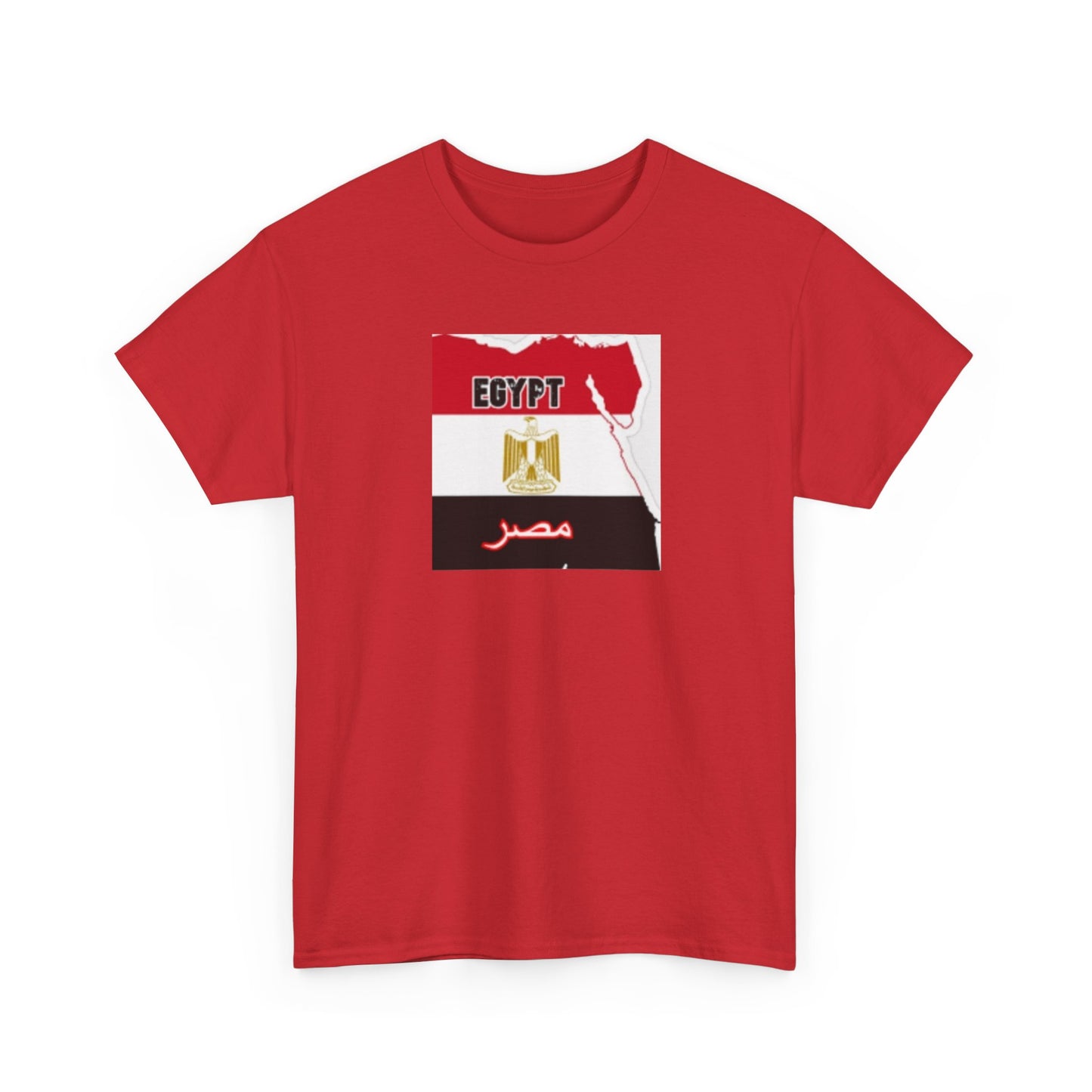 Unisex Heavy Cotton Tee -- Egypt flag and map