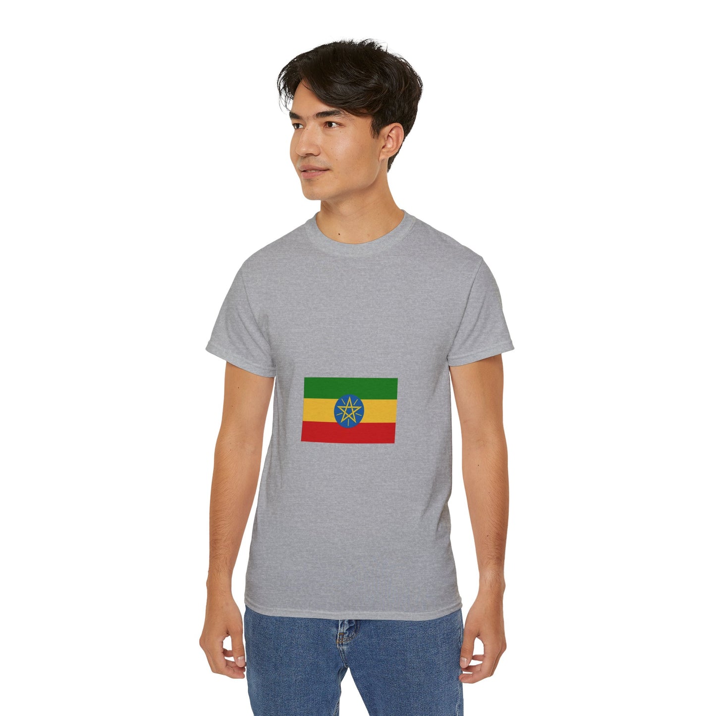 Unisex Ultra Cotton Tee -- Ethiopian Federal Flag Tshirt