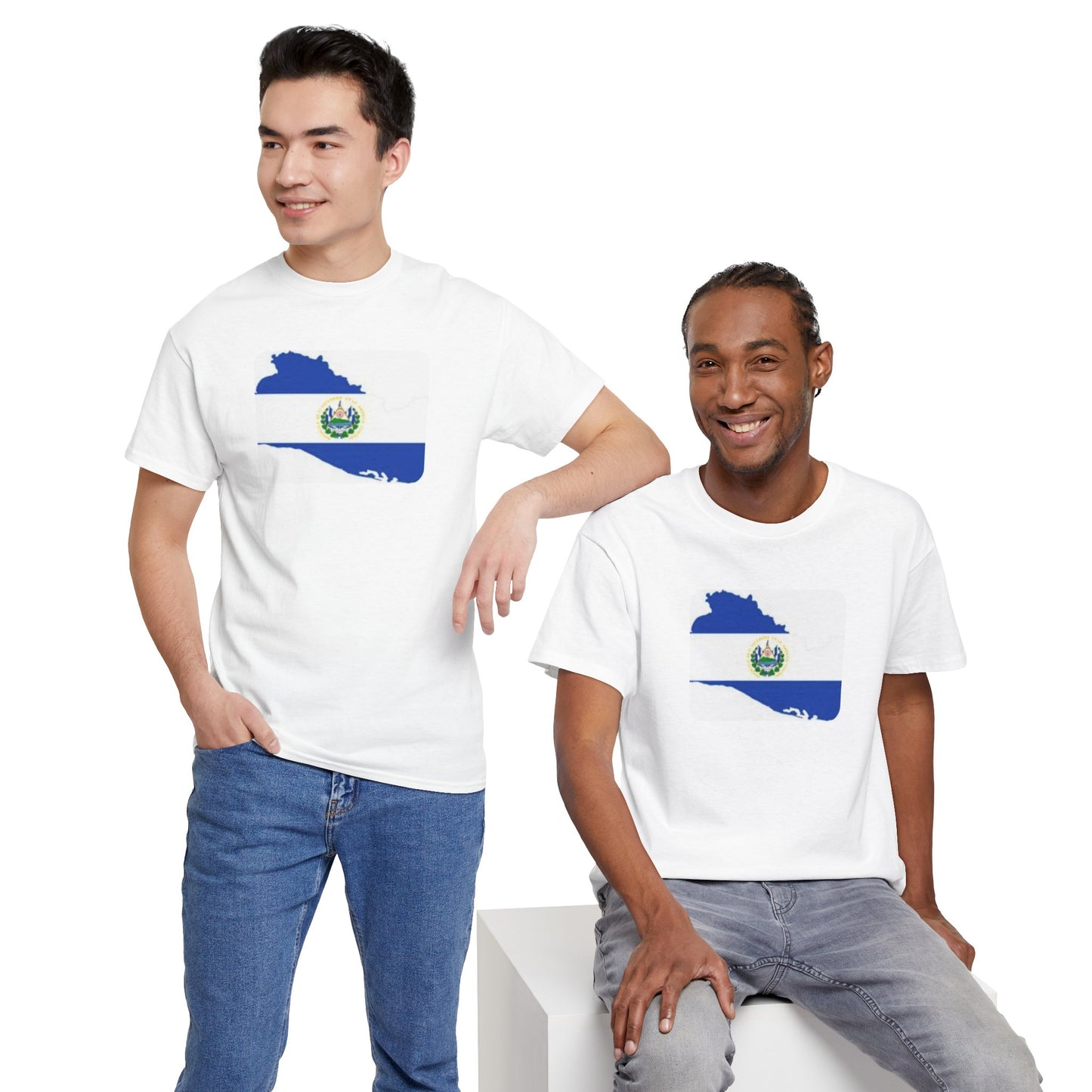 Unisex Heavy Cotton Tee -- el Salvador flag and map