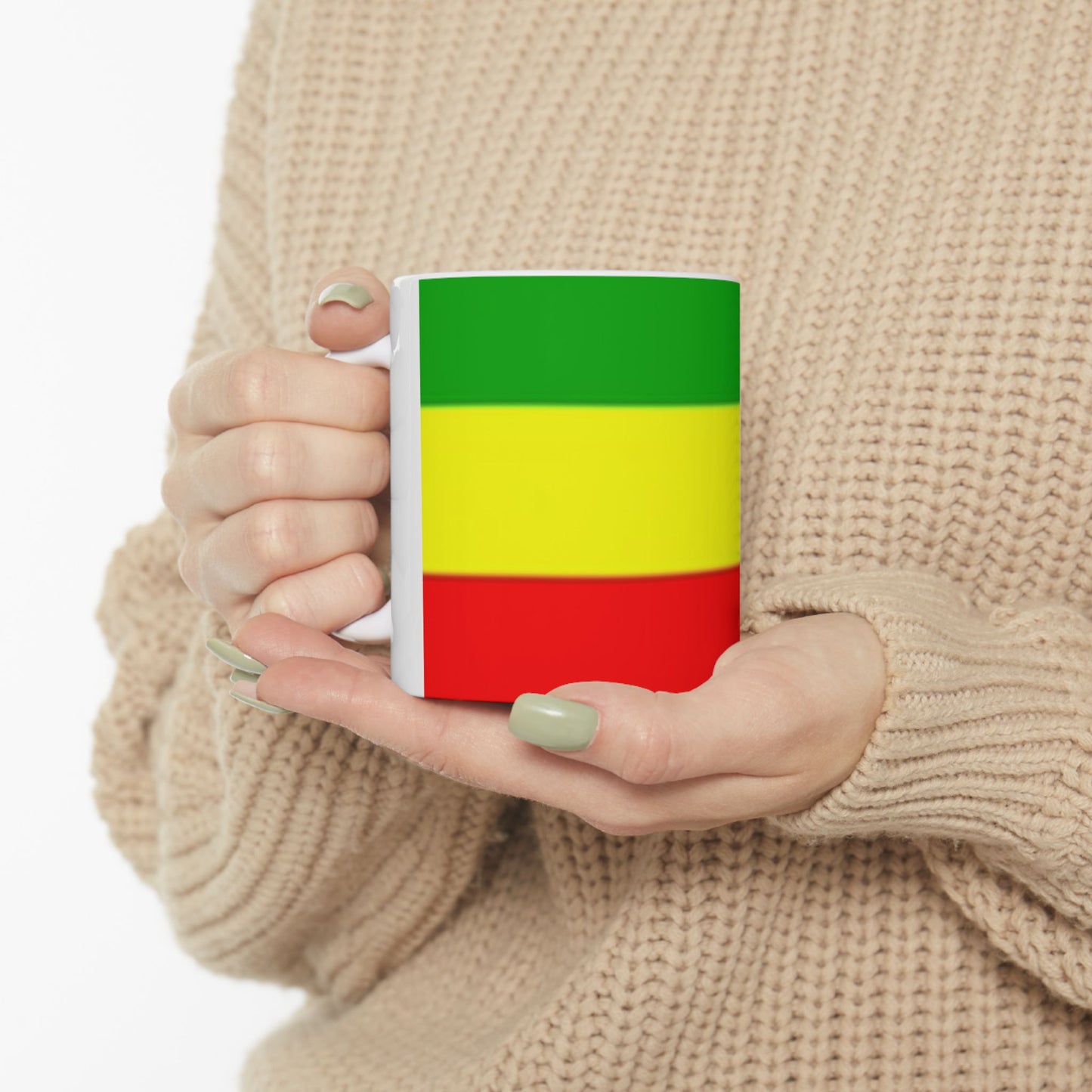 Ceramic Mug 11oz -- Ethiopan Flag no Star