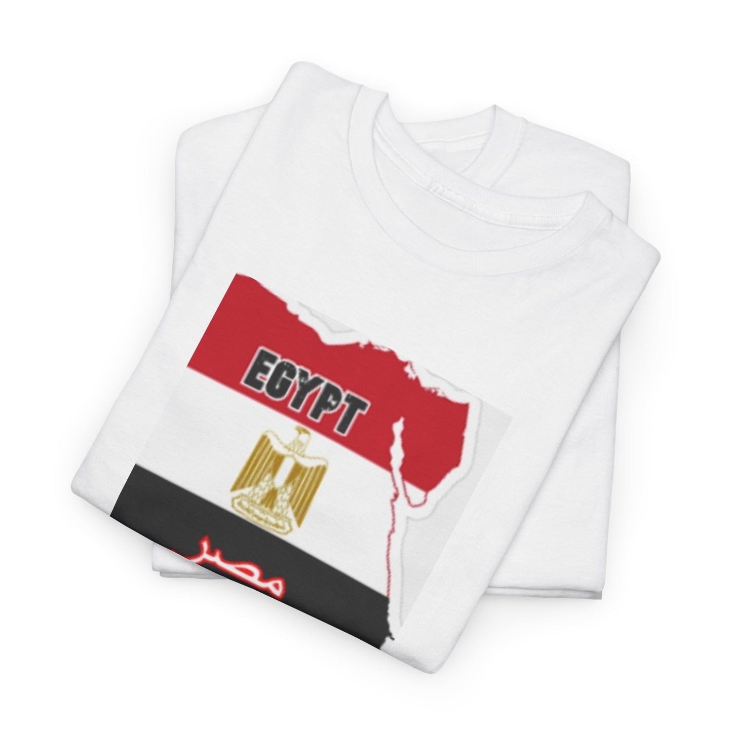 Unisex Heavy Cotton Tee -- Egypt flag and map