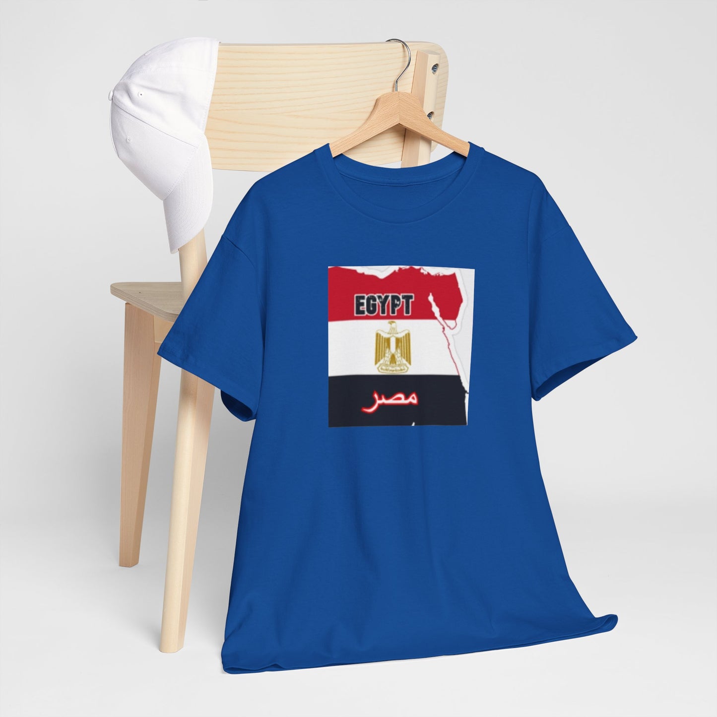 Unisex Heavy Cotton Tee -- Egypt flag and map