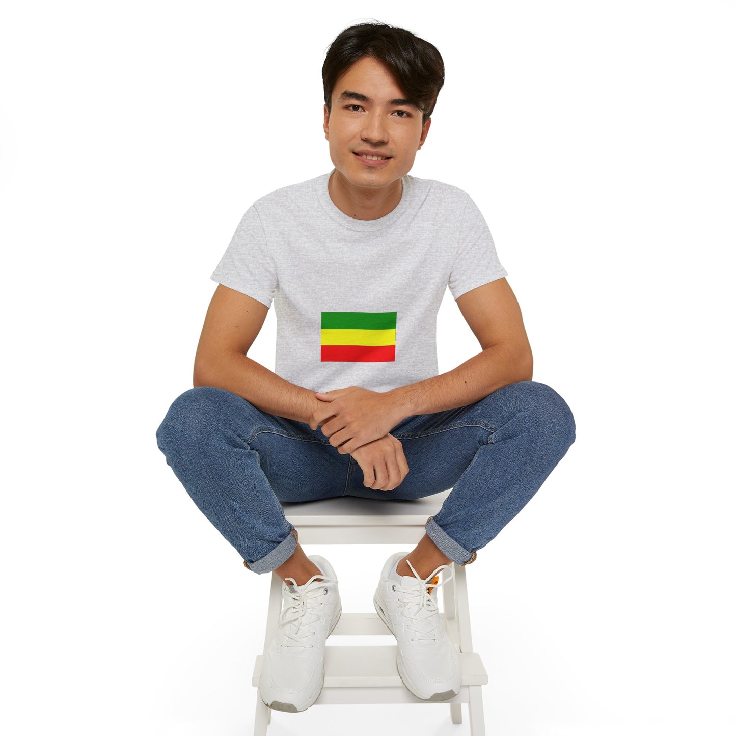 Unisex Ultra Cotton Tee - Ethiopan Flag no star