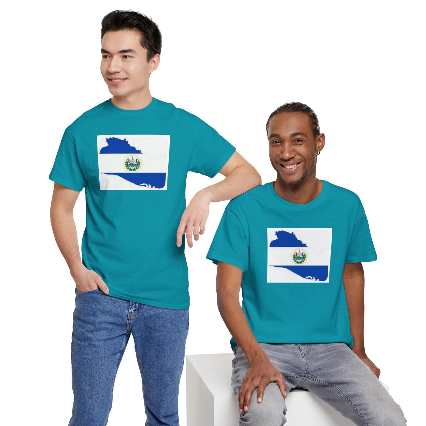 Unisex Heavy Cotton Tee -- el Salvador flag and map