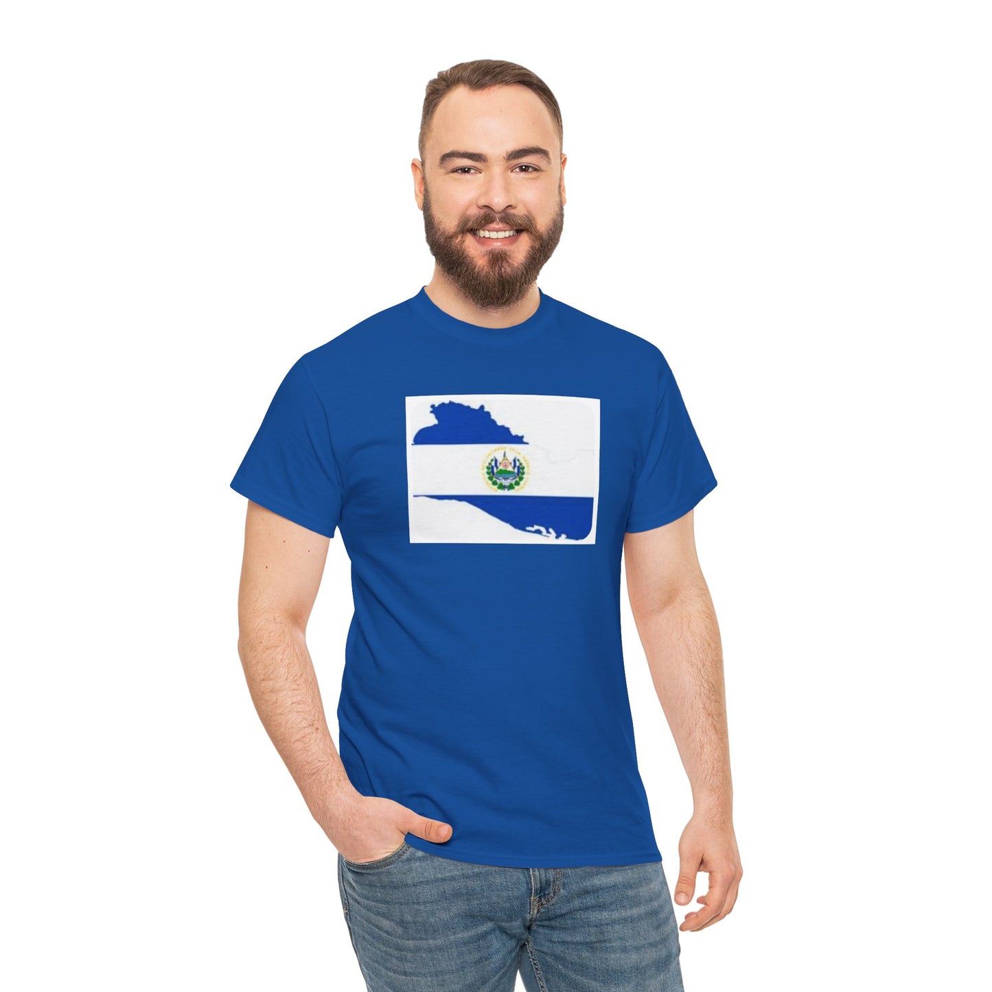 Unisex Heavy Cotton Tee -- el Salvador flag and map