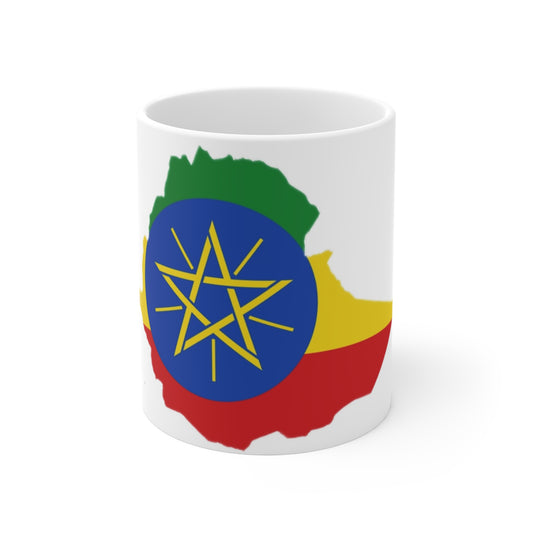 Copy of Mug 11oz -- Ethiopan federal Flag and map