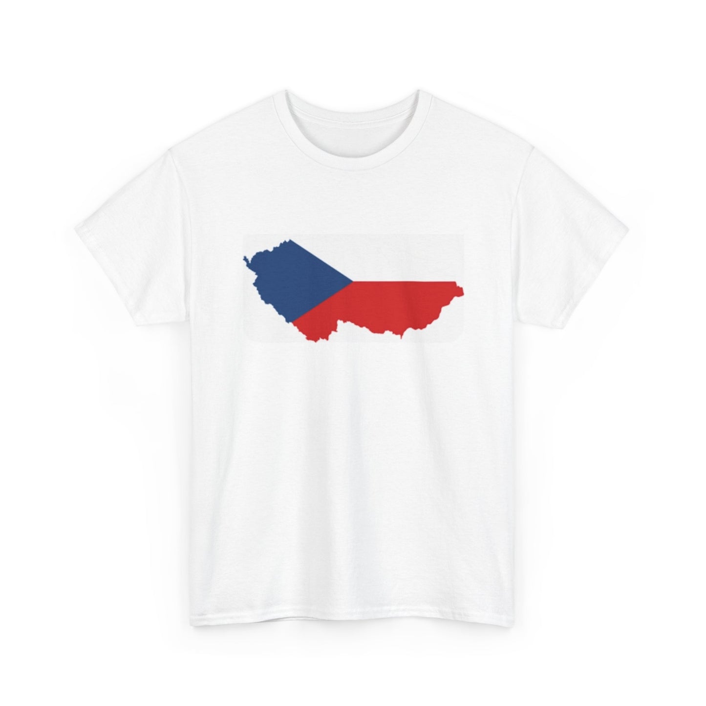 Unisex Heavy Cotton Tee -- Czechia flag and map
