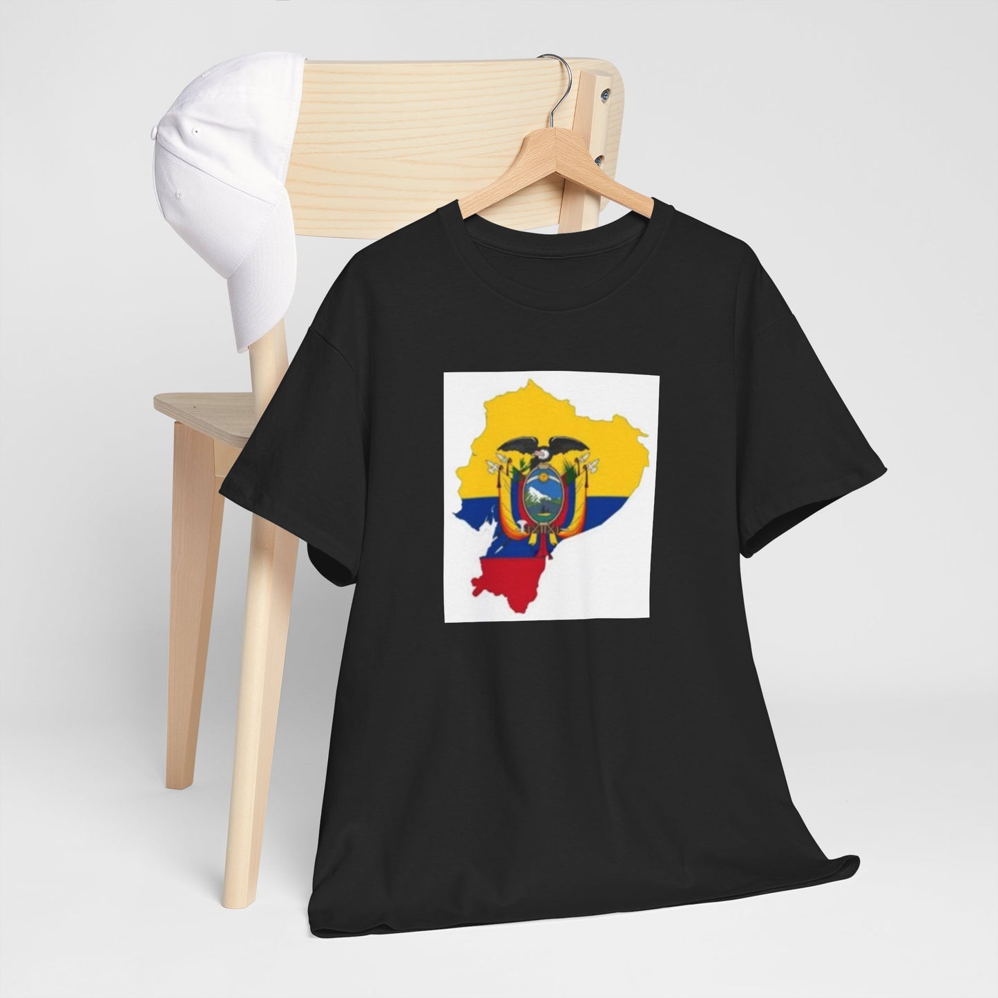 Unisex Heavy Cotton Tee -- Ecuador flag and map