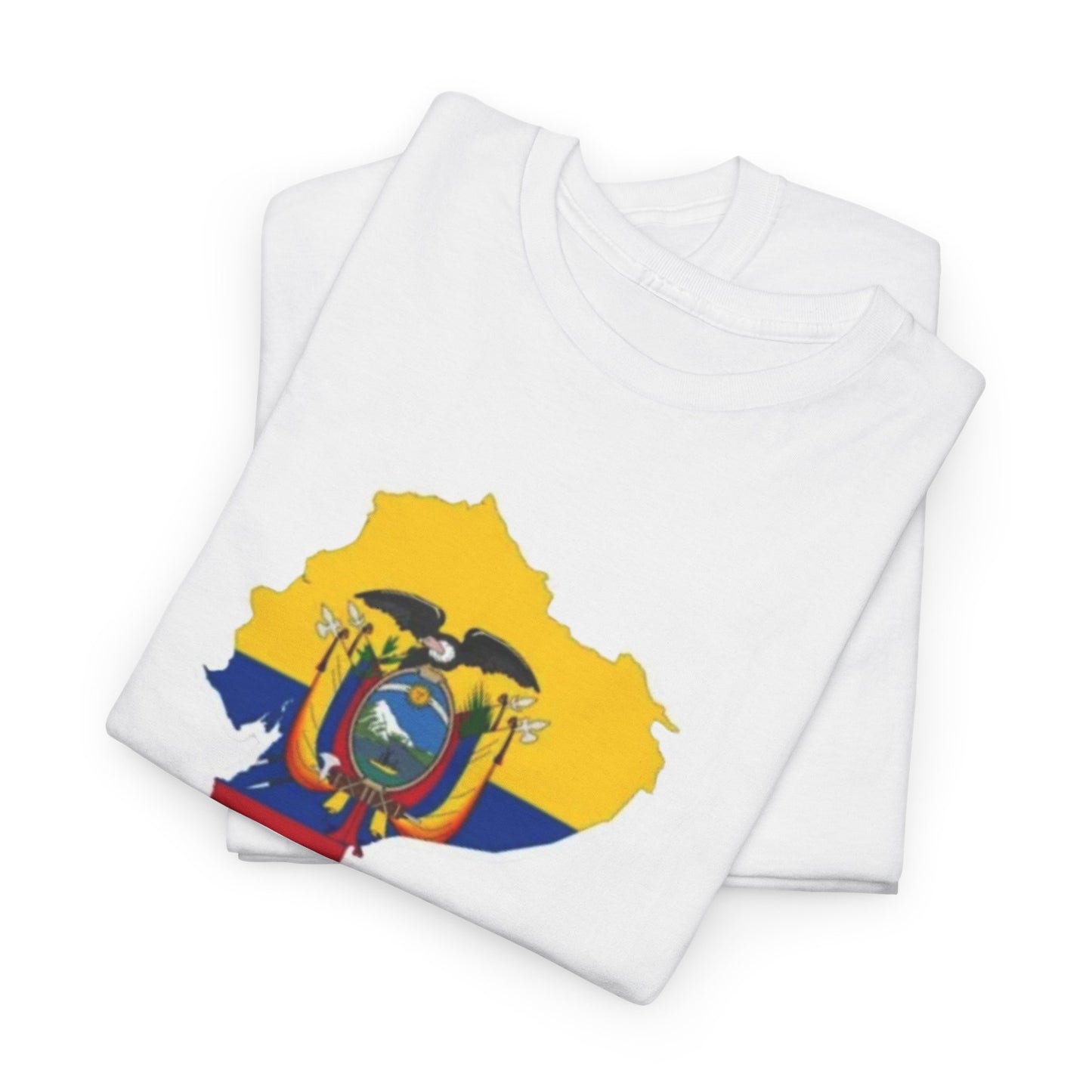 Unisex Heavy Cotton Tee -- Ecuador flag and map