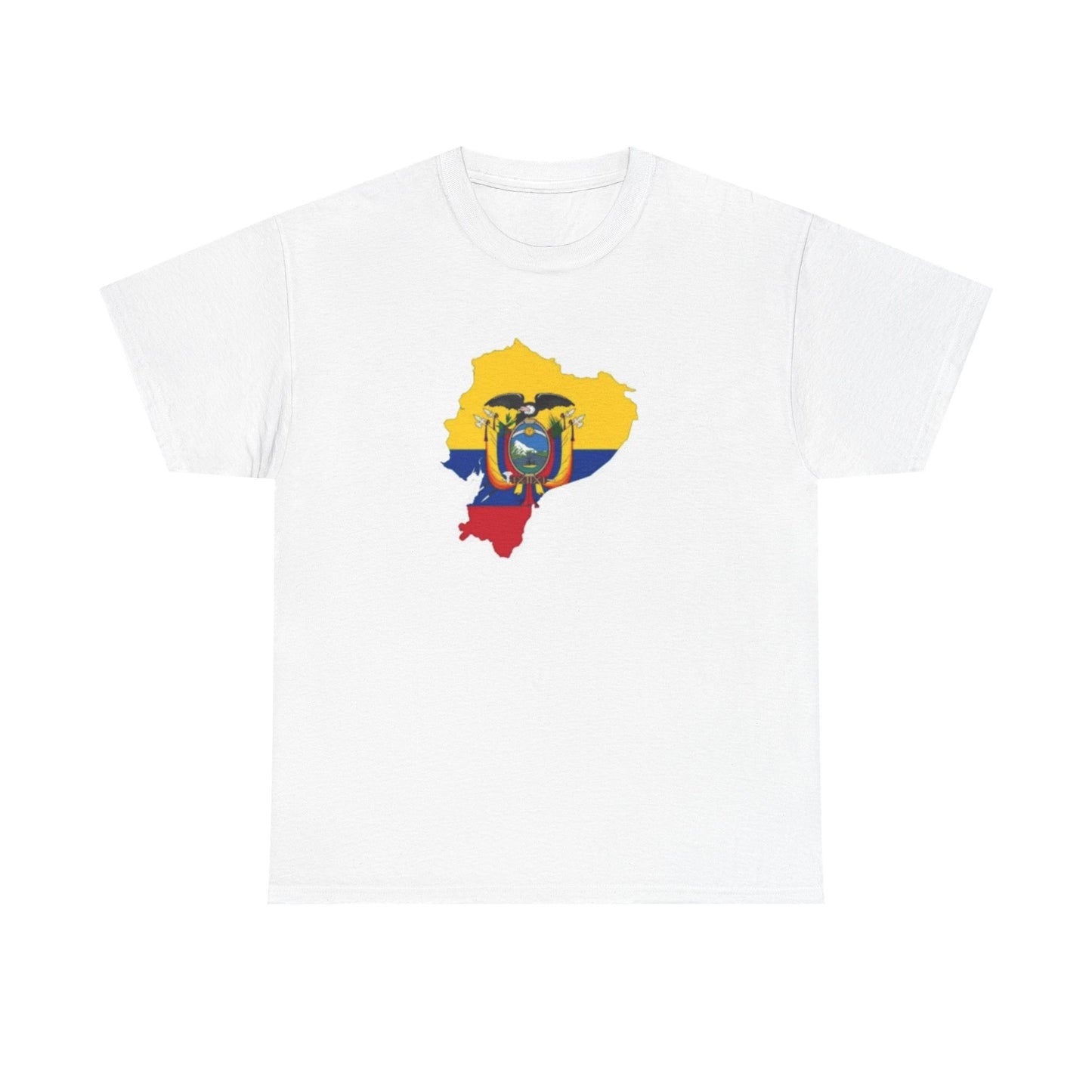 Unisex Heavy Cotton Tee -- Ecuador flag and map