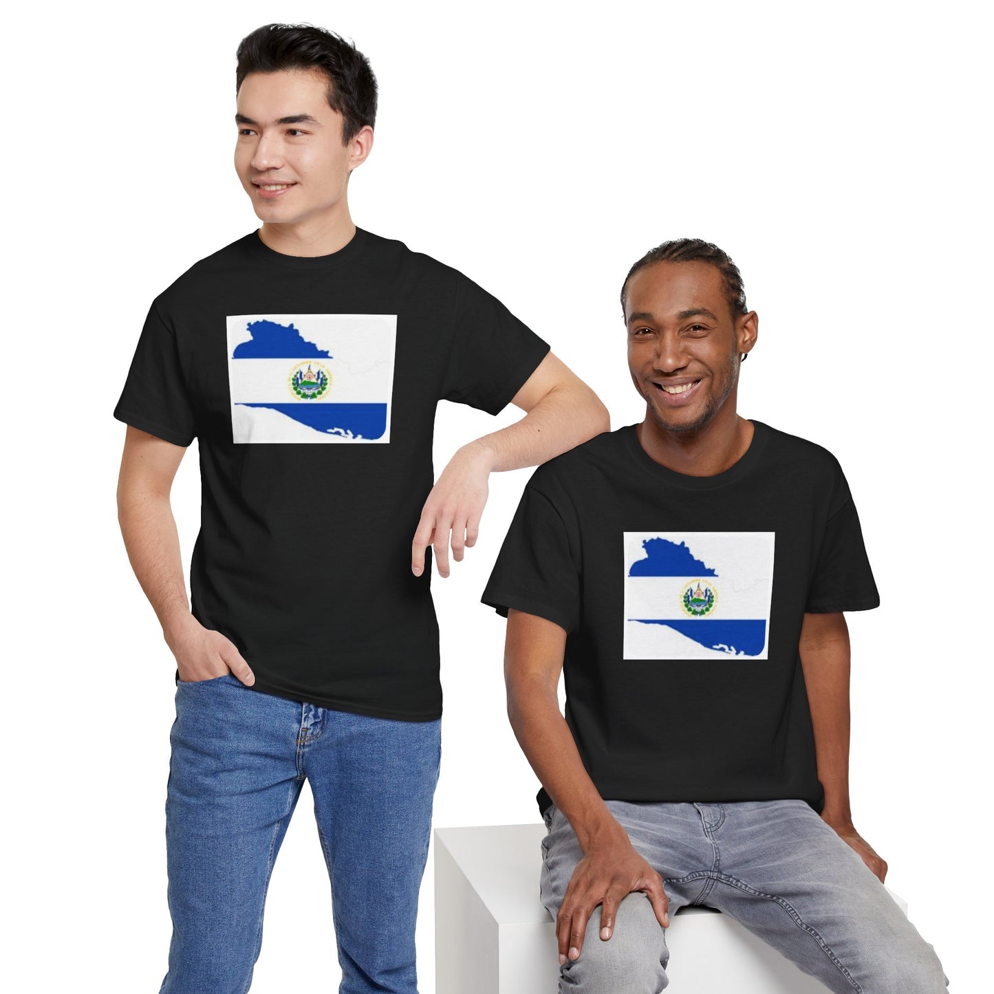 Unisex Heavy Cotton Tee -- el Salvador flag and map