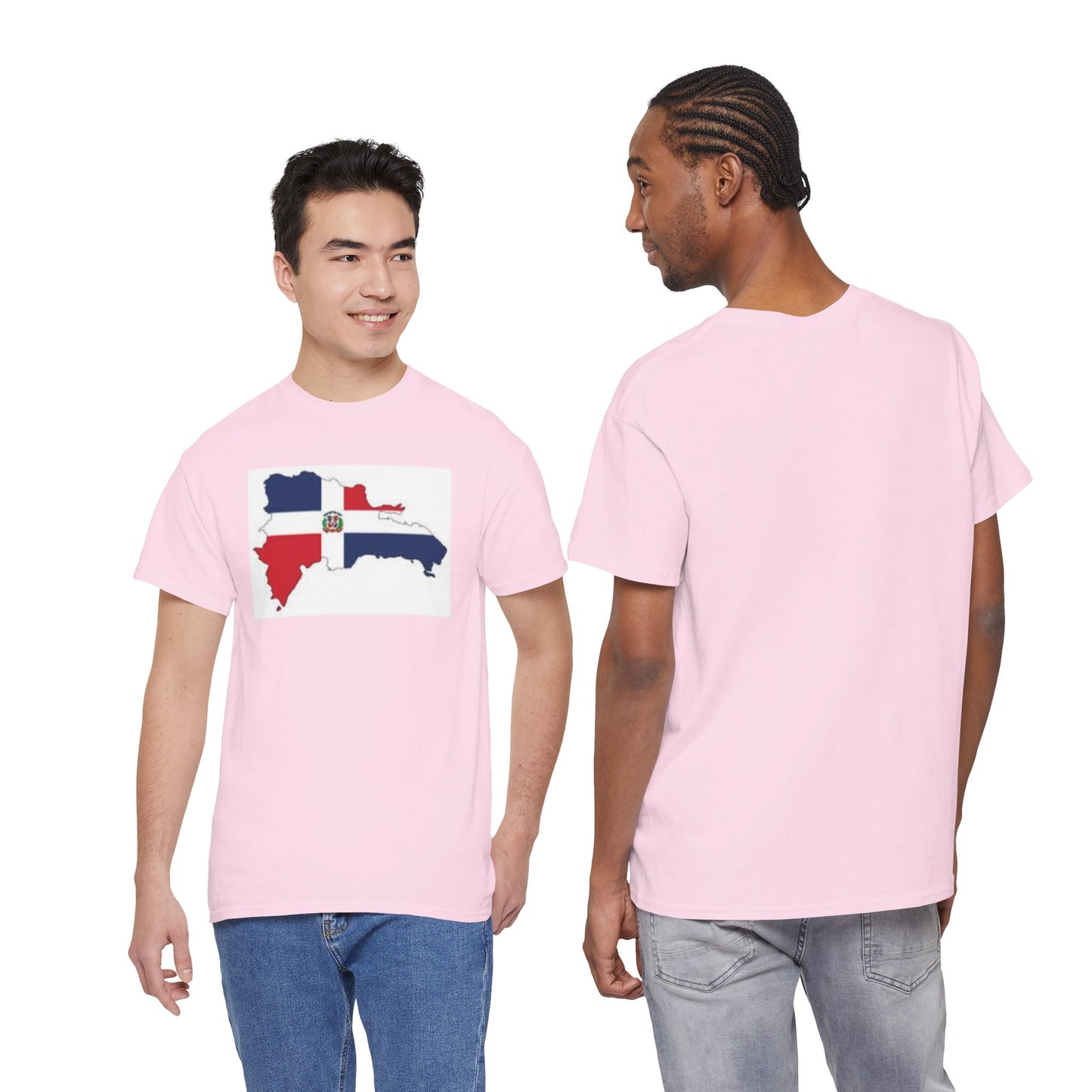 Unisex Heavy Cotton Tee -- Dominican Republic flag and map
