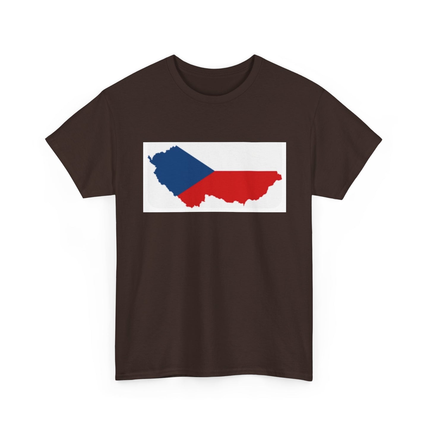 Unisex Heavy Cotton Tee -- Czechia flag and map