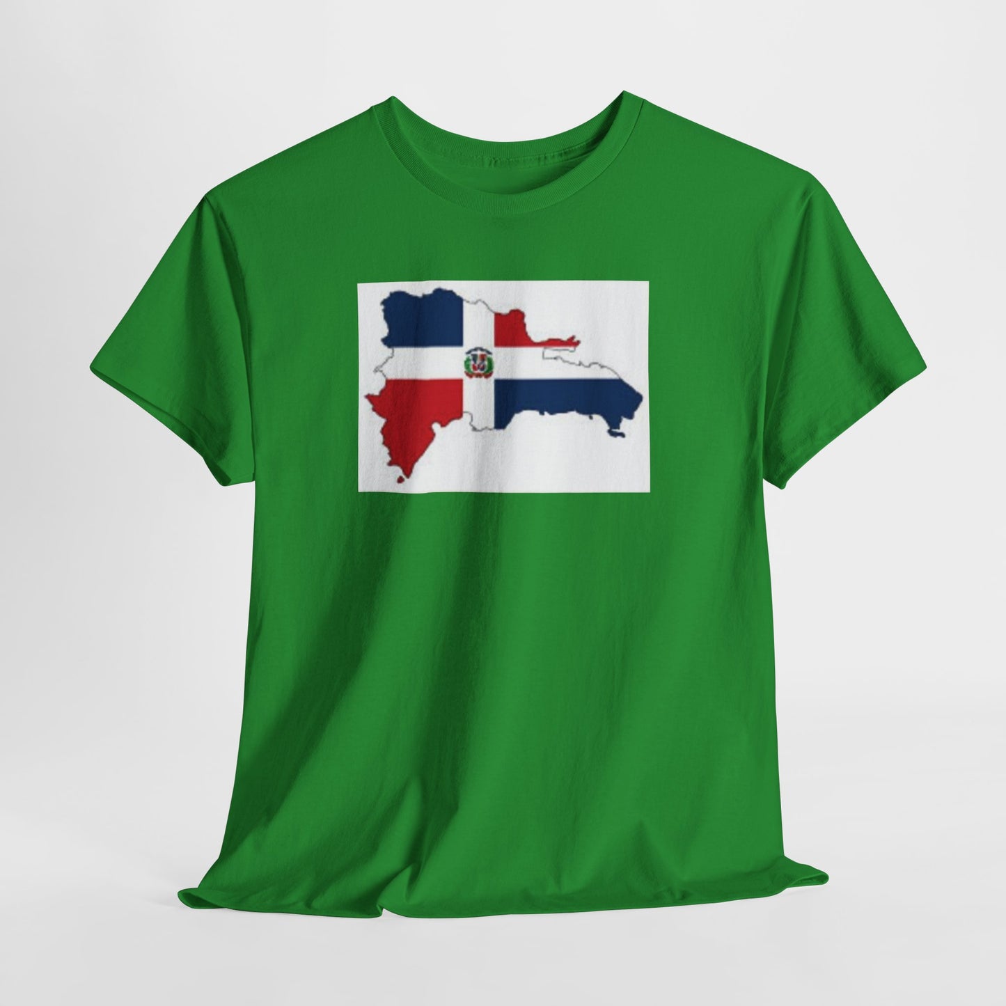 Unisex Heavy Cotton Tee -- Dominican Republic flag and map