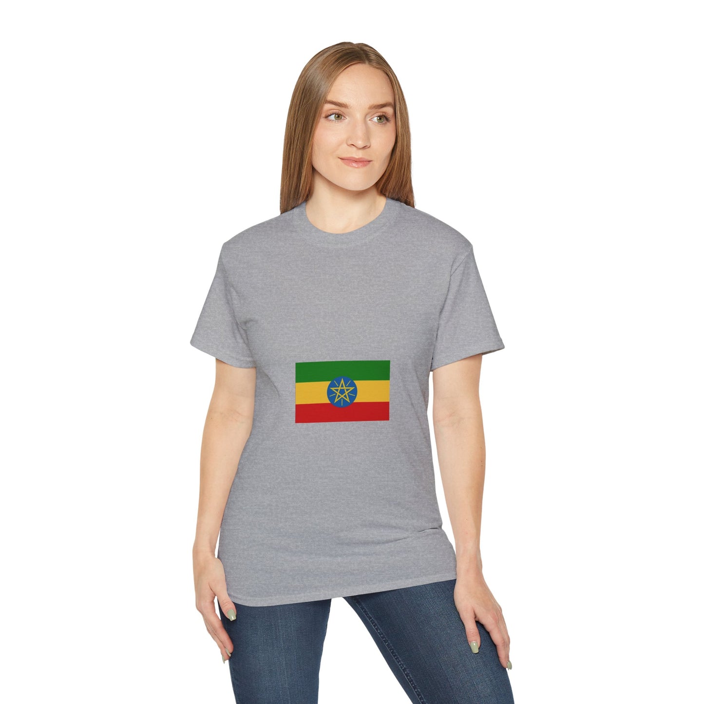 Unisex Ultra Cotton Tee -- Ethiopian Federal Flag Tshirt