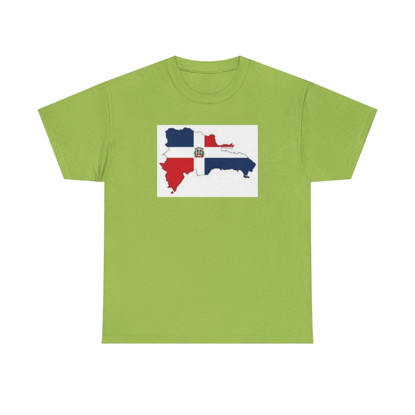 Unisex Heavy Cotton Tee -- Dominican Republic flag and map