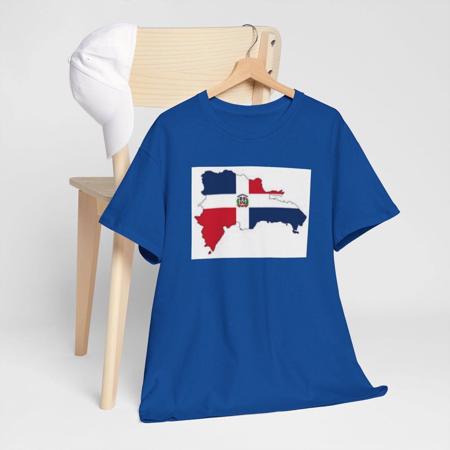 Unisex Heavy Cotton Tee -- Dominican Republic flag and map