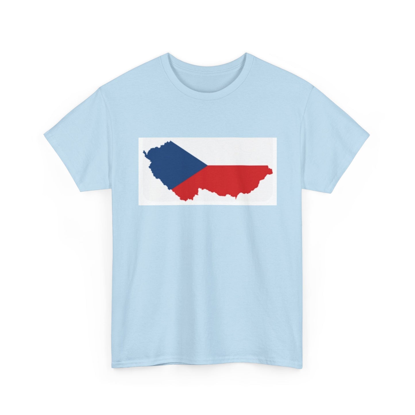 Unisex Heavy Cotton Tee -- Czechia flag and map