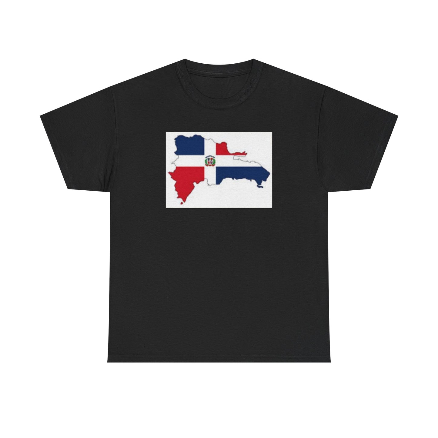 Unisex Heavy Cotton Tee -- Dominican Republic flag and map