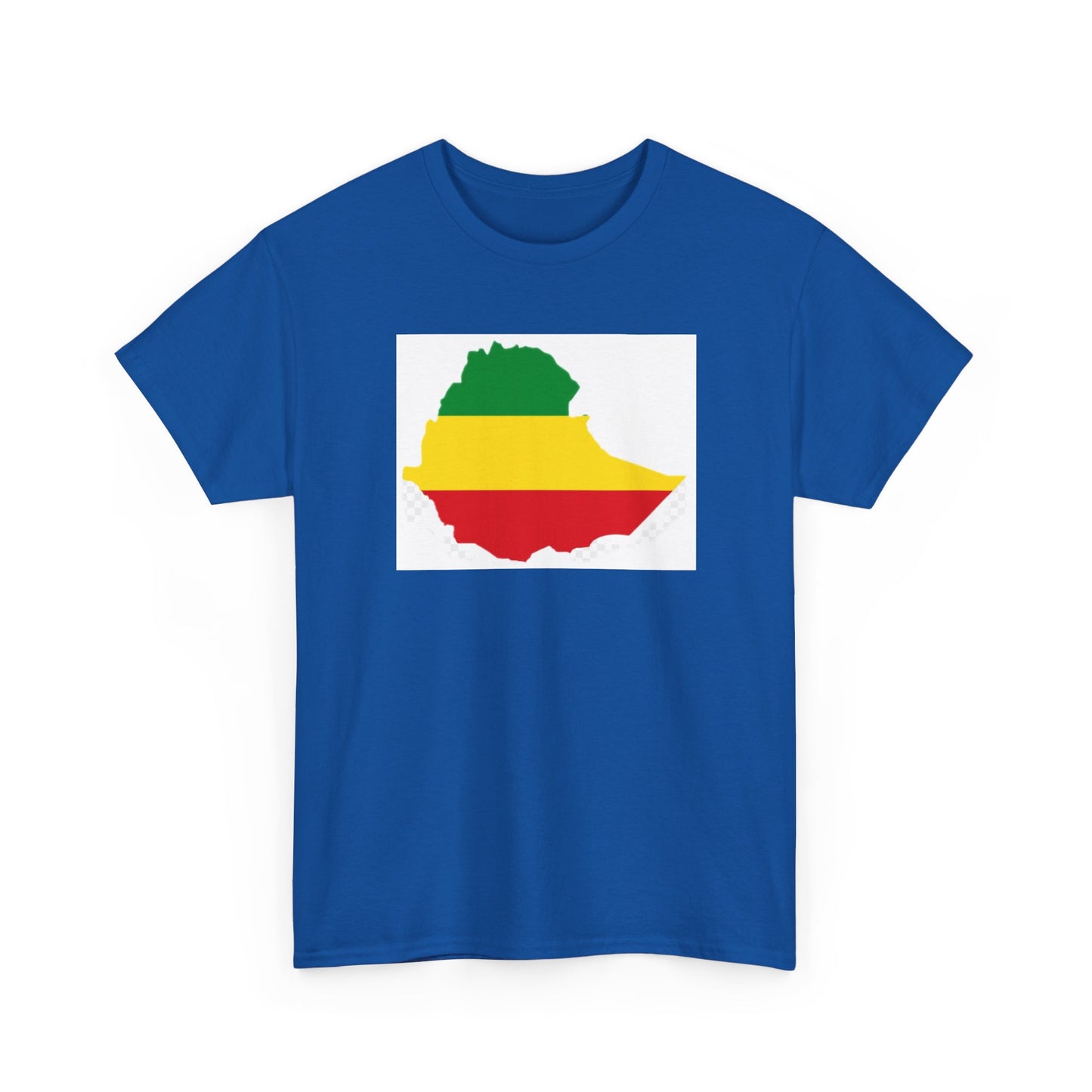 Unisex Heavy Cotton Tee -- Ethiopia flag and map