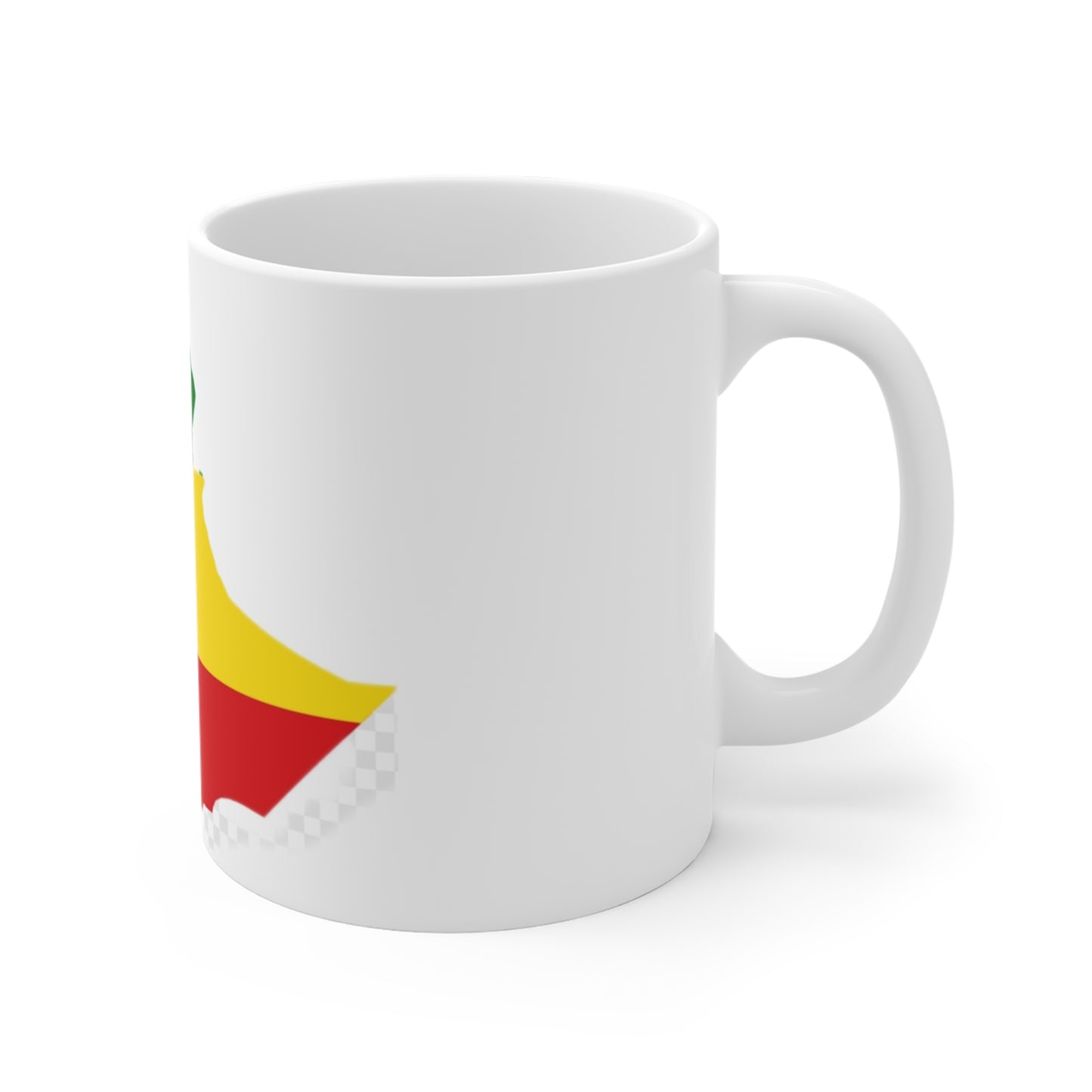 Mug 11oz -- Ethiopia flag and map