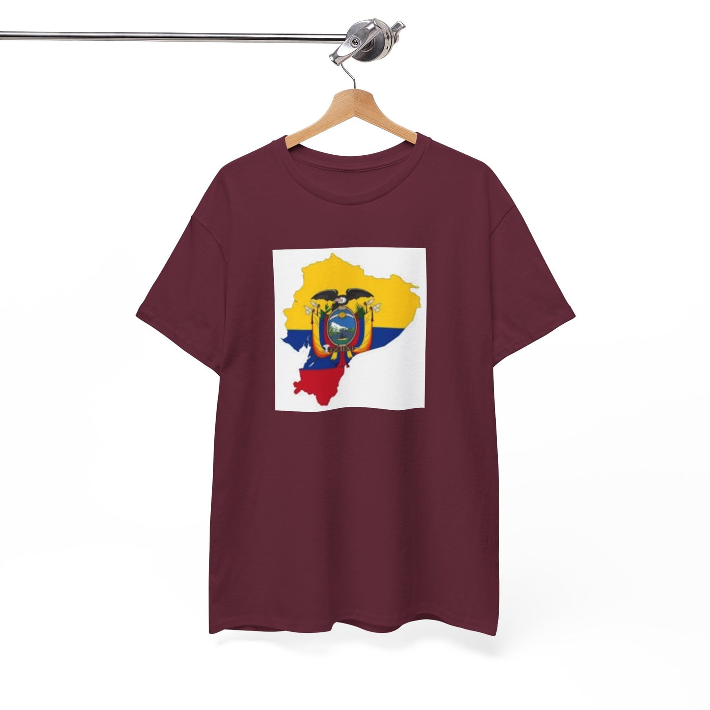 Unisex Heavy Cotton Tee -- Ecuador flag and map
