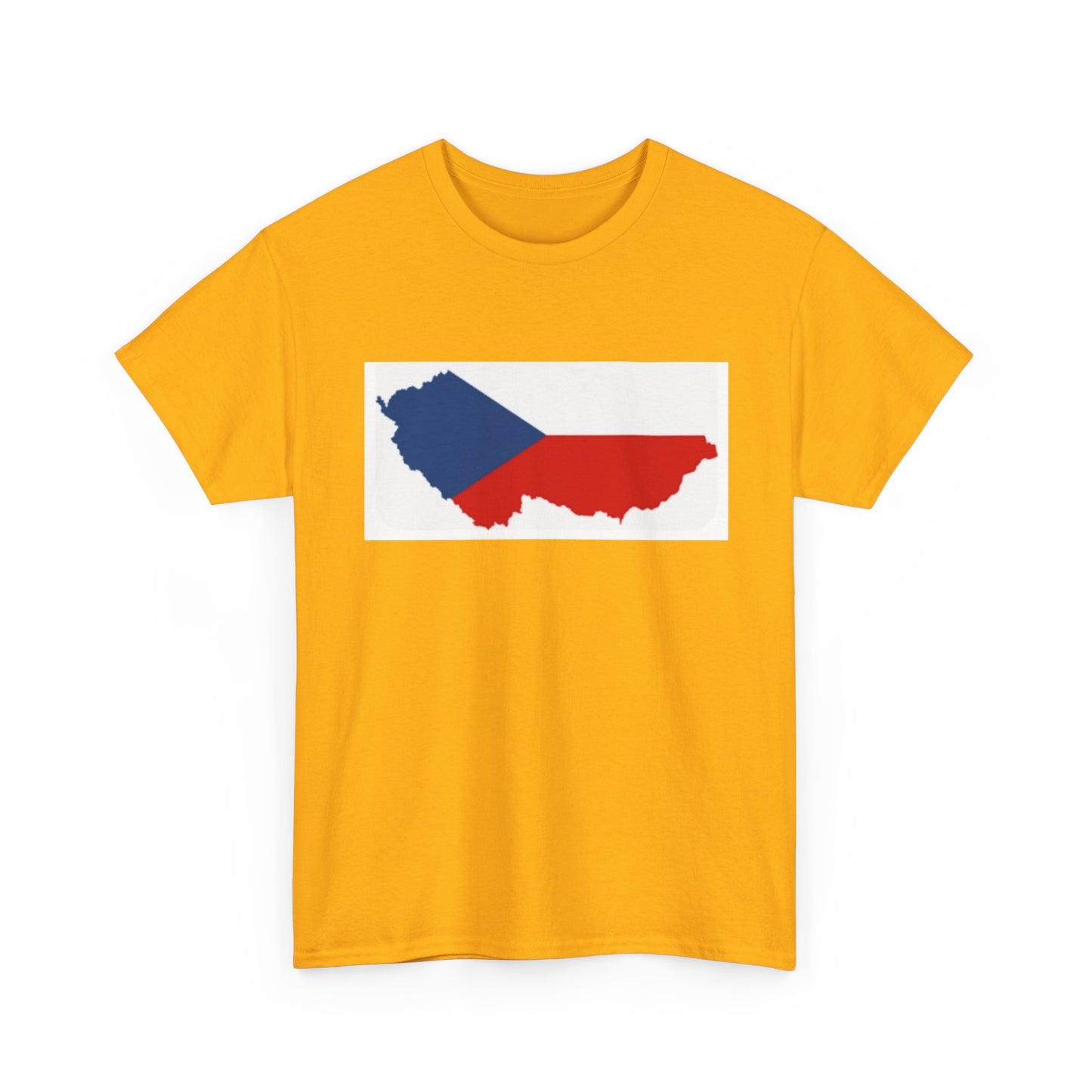 Unisex Heavy Cotton Tee -- Czechia flag and map