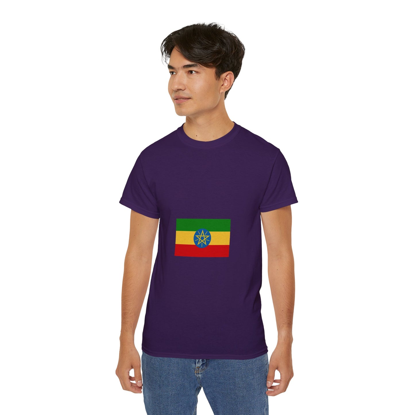 Unisex Ultra Cotton Tee -- Ethiopian Federal Flag Tshirt