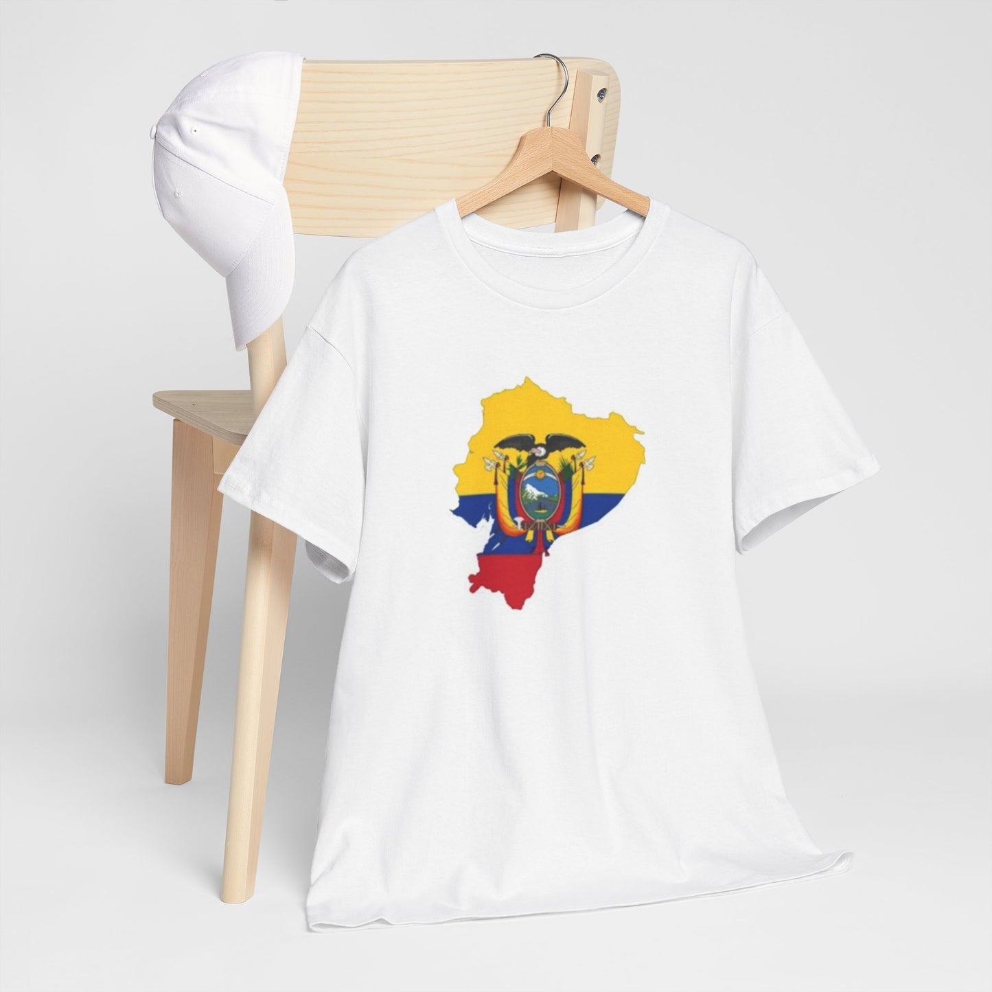 Unisex Heavy Cotton Tee -- Ecuador flag and map