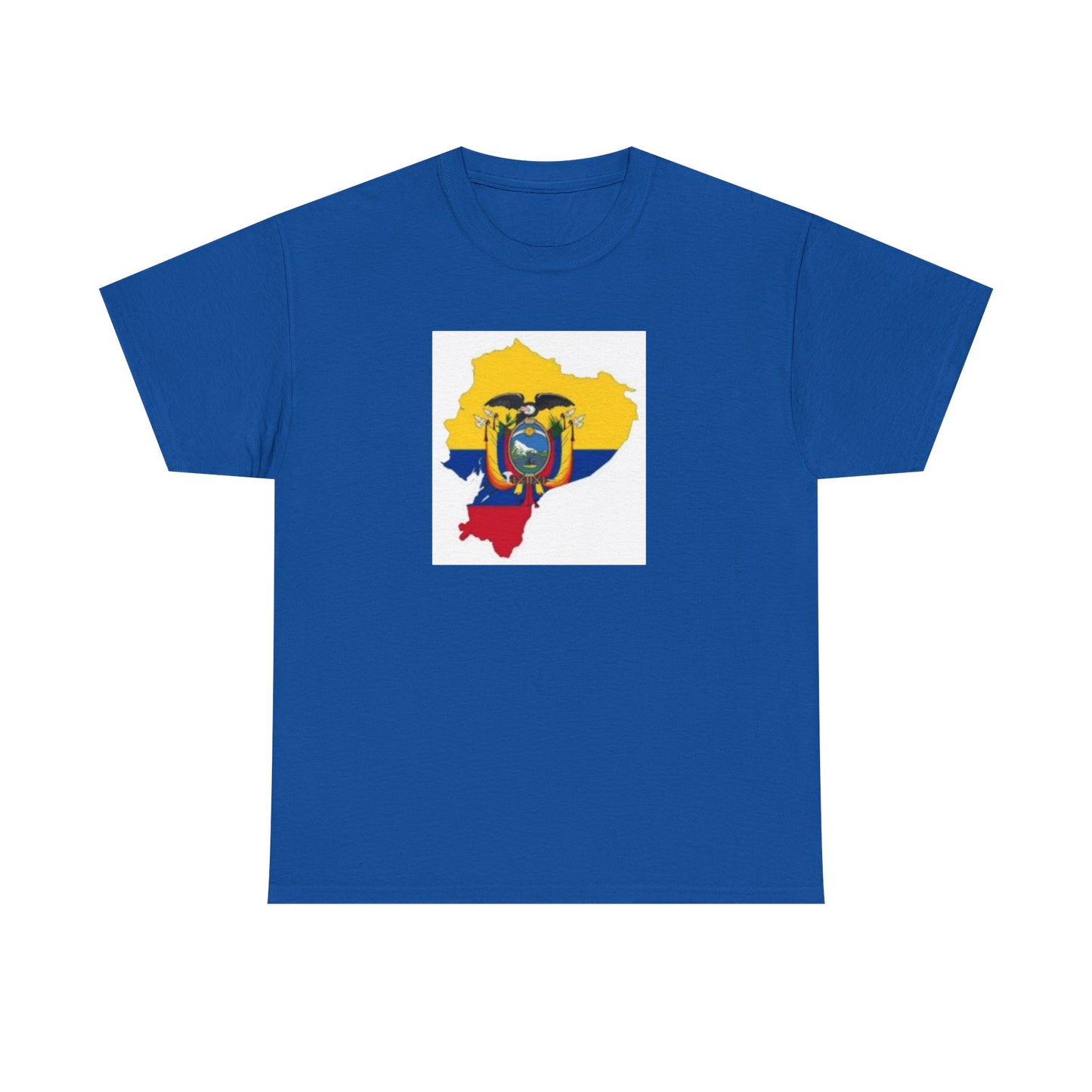 Unisex Heavy Cotton Tee -- Ecuador flag and map
