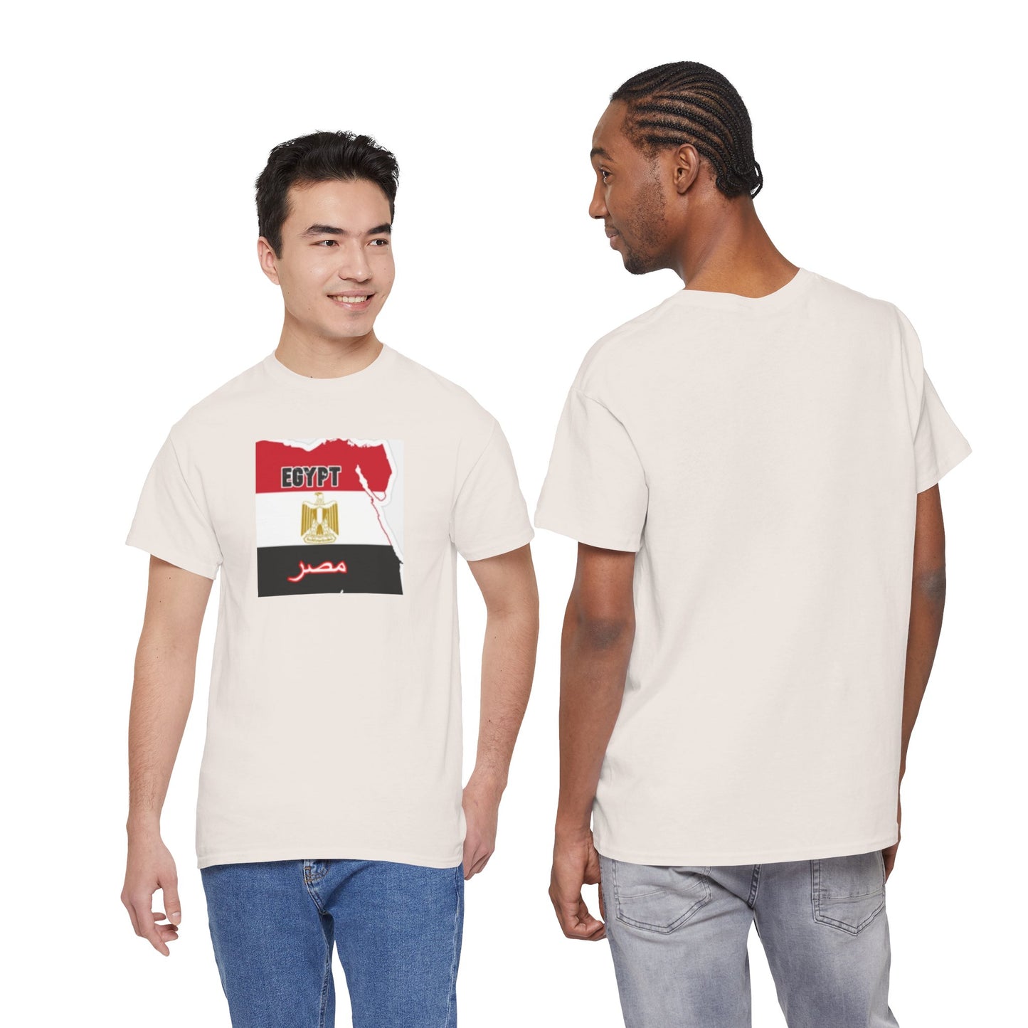 Unisex Heavy Cotton Tee -- Egypt flag and map