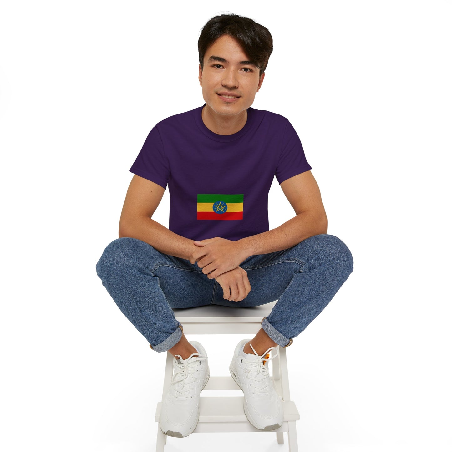 Unisex Ultra Cotton Tee -- Ethiopian Federal Flag Tshirt