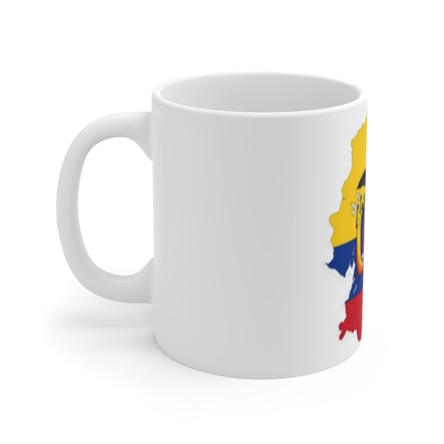 Mug 11oz Ecuador flag and map