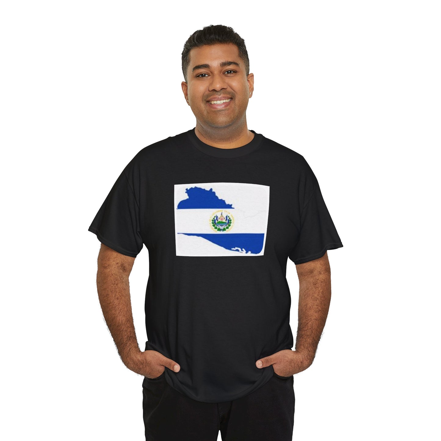 Unisex Heavy Cotton Tee -- el Salvador flag and map