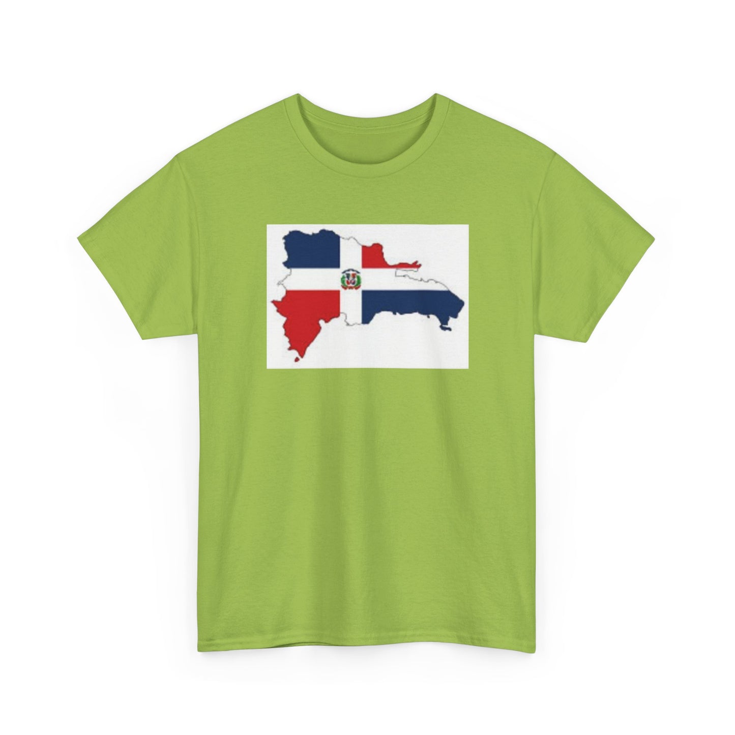 Unisex Heavy Cotton Tee -- Dominican Republic flag and map