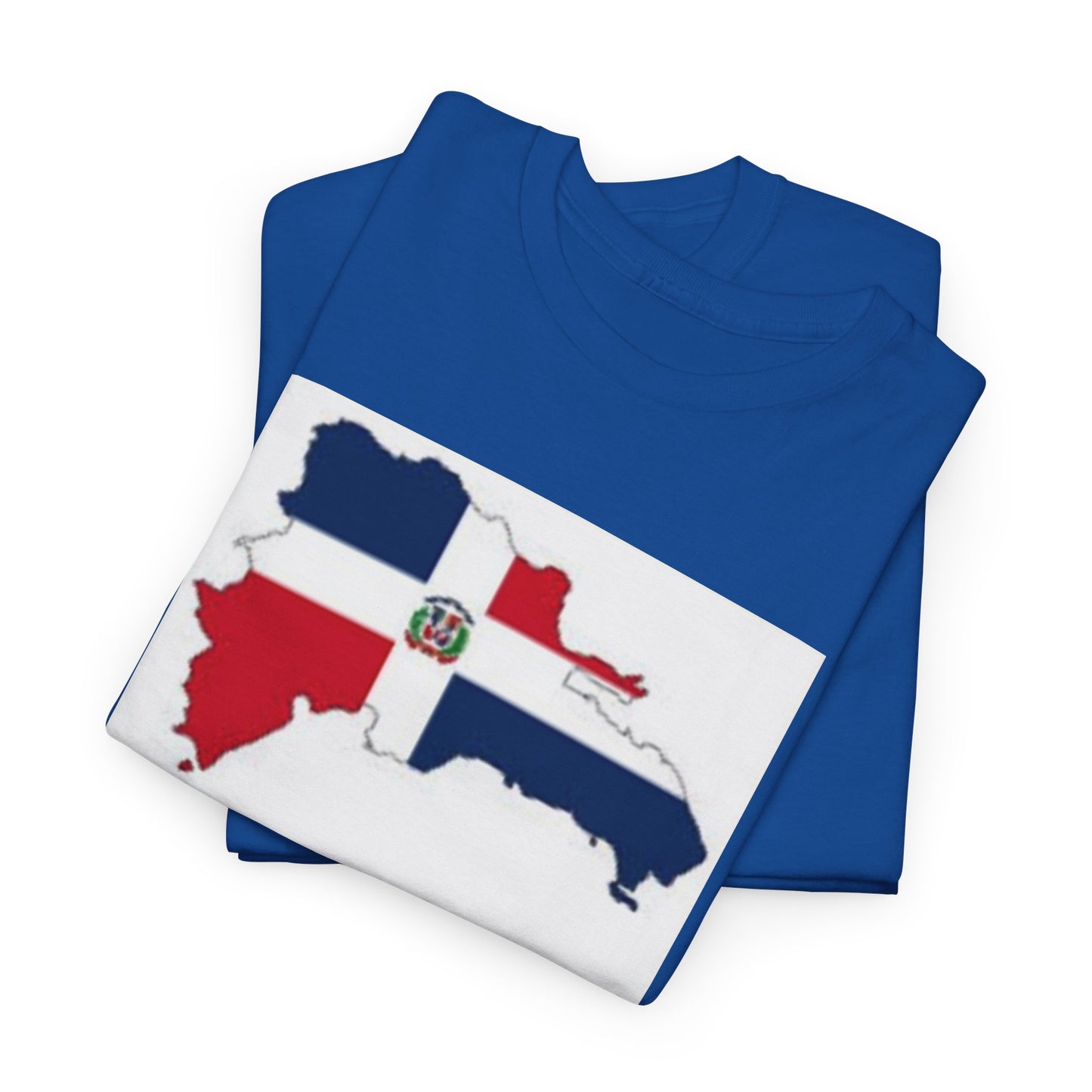 Unisex Heavy Cotton Tee -- Dominican Republic flag and map