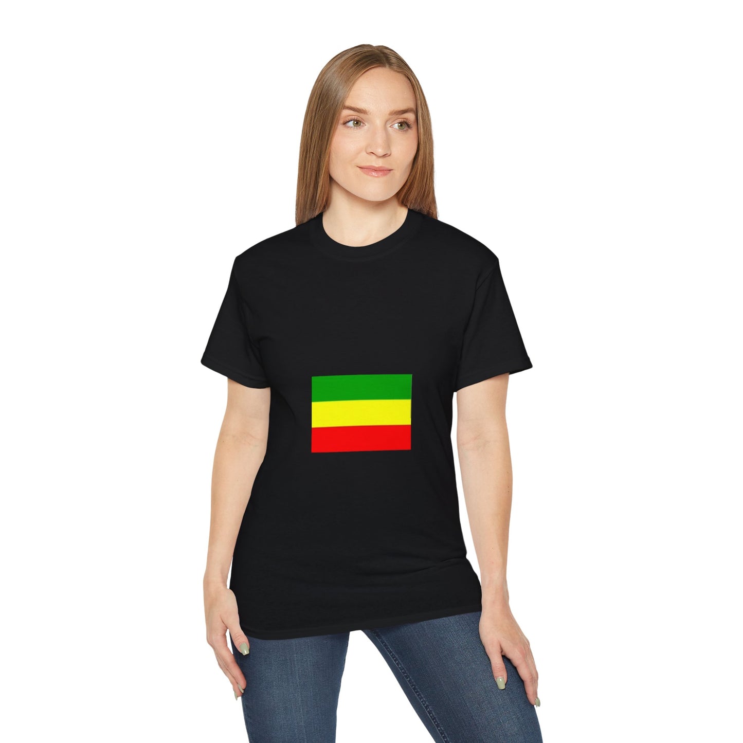 Unisex Ultra Cotton Tee - Ethiopan Flag no star