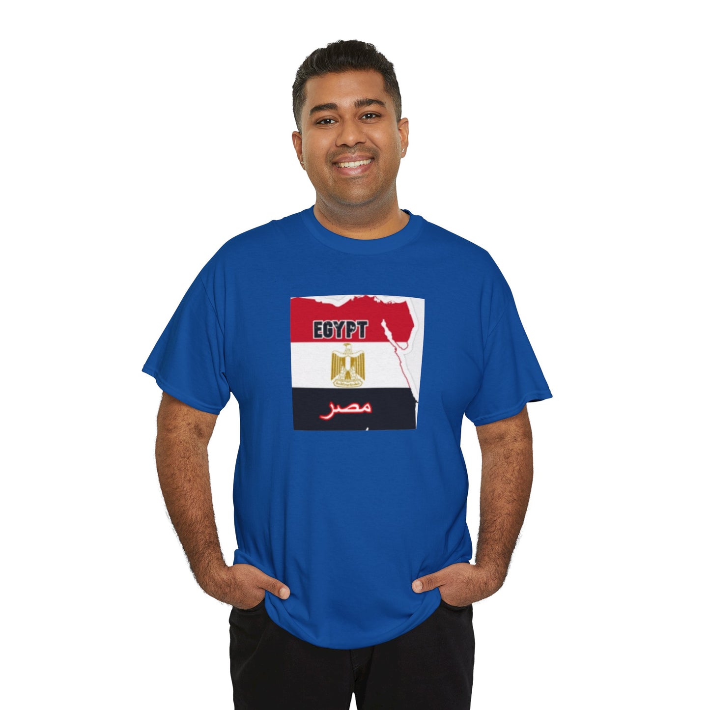 Unisex Heavy Cotton Tee -- Egypt flag and map
