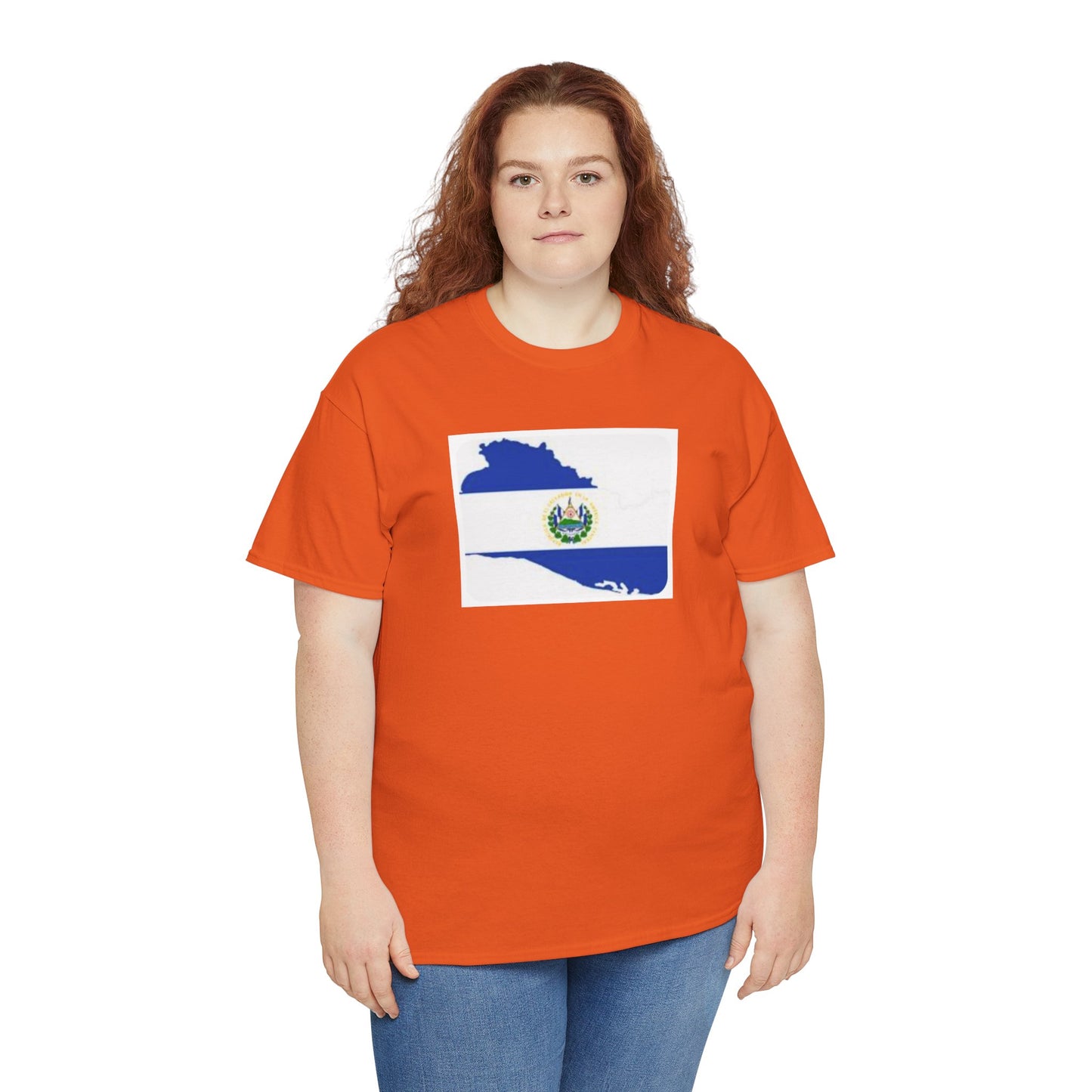 Unisex Heavy Cotton Tee -- el Salvador flag and map