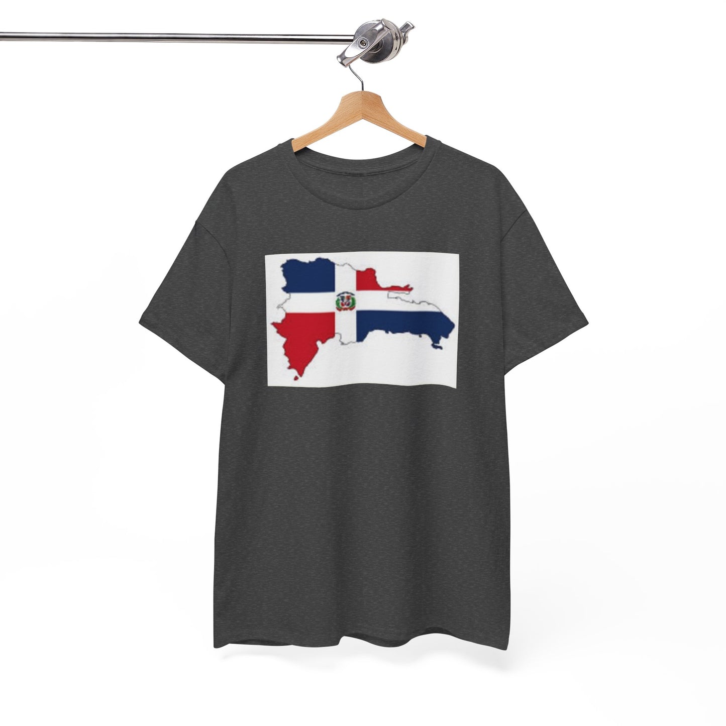 Unisex Heavy Cotton Tee -- Dominican Republic flag and map