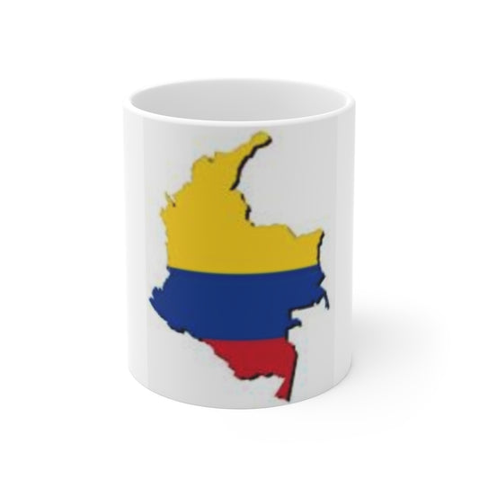 Mug 11oz -- Colombia flag and map
